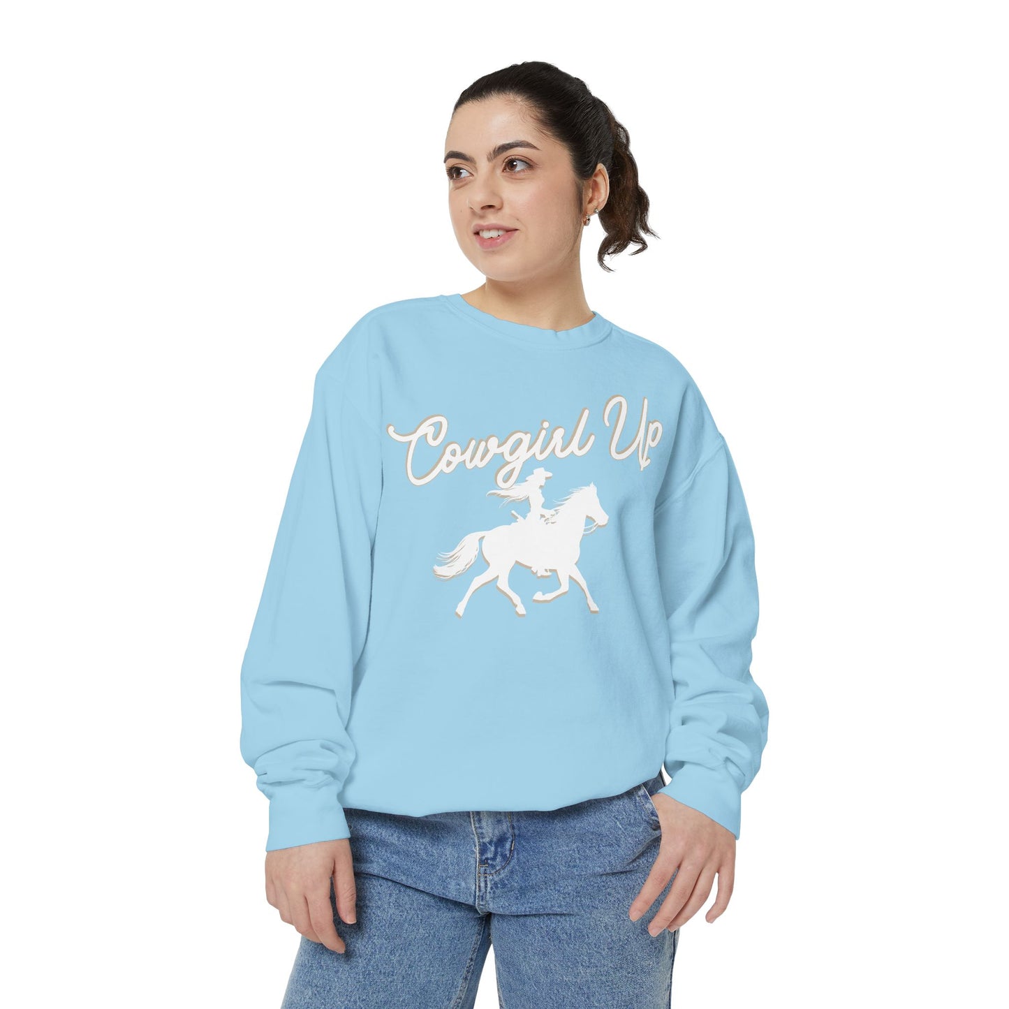 COWGIRL UP UNISEX Garment-Dyed Sweatshirt