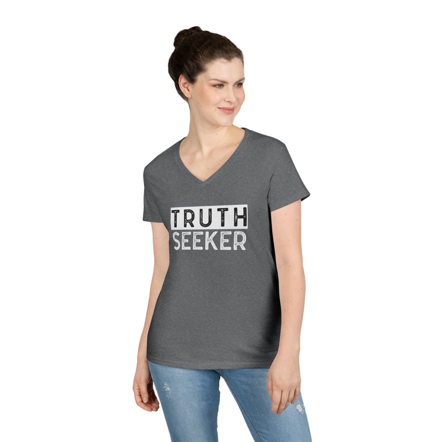 INSPIRED TRUTH SEEKER Ladies' V-Neck T-Shirt