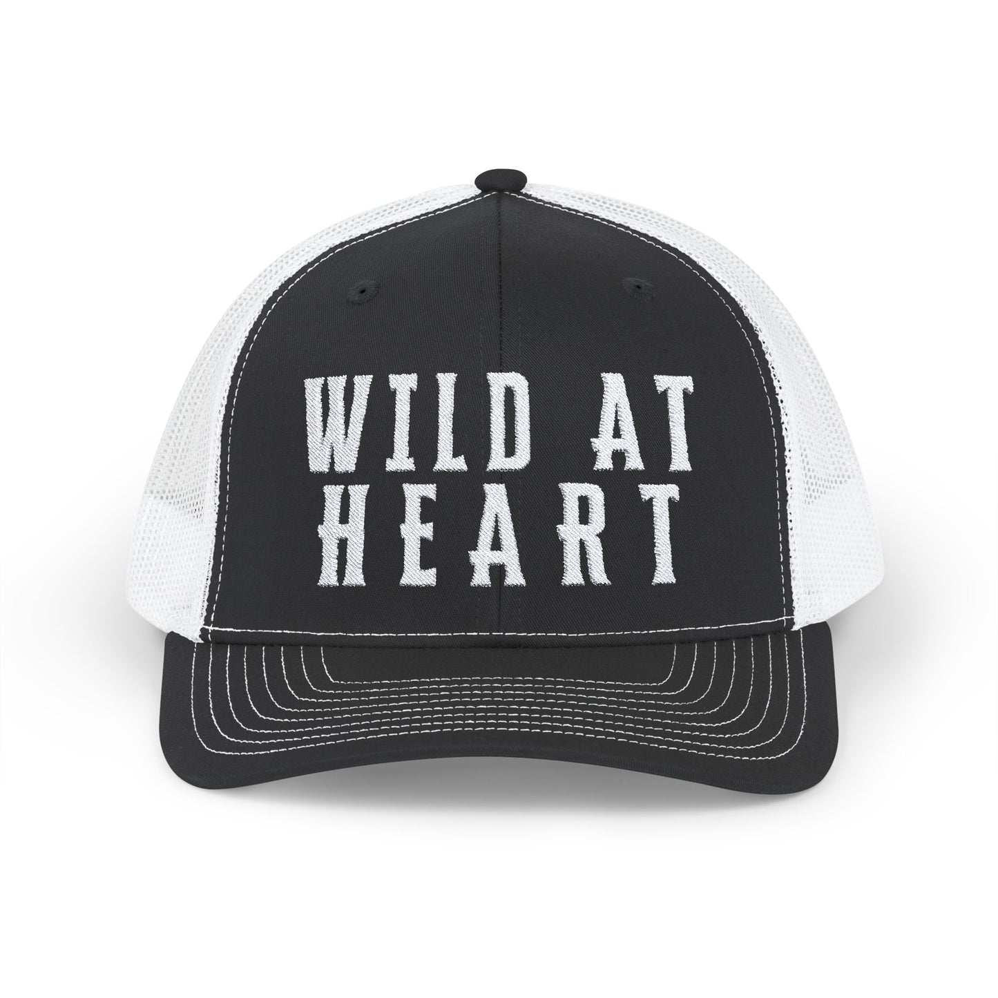 WILD AT HEART L O  Embroidered Snapback Trucker Cap