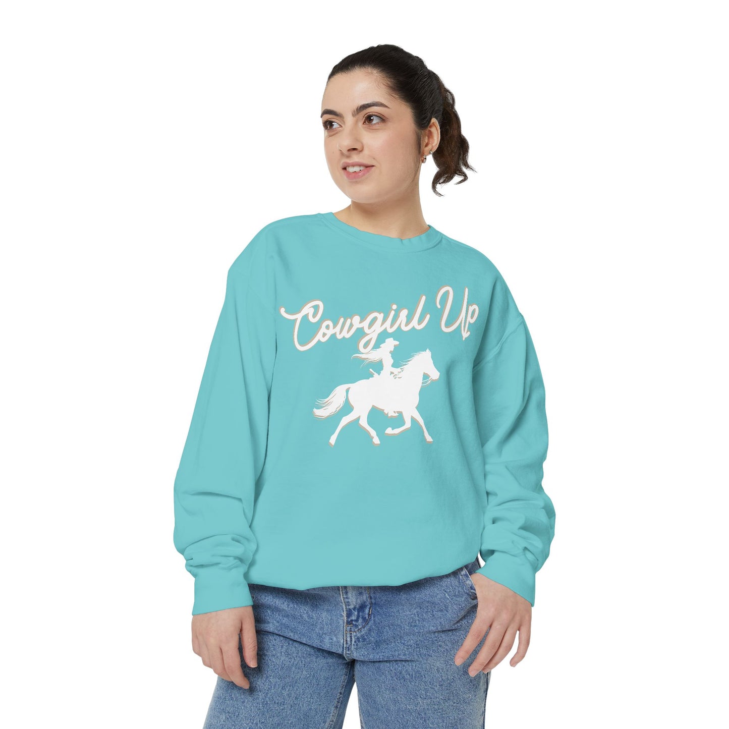 COWGIRL UP UNISEX Garment-Dyed Sweatshirt