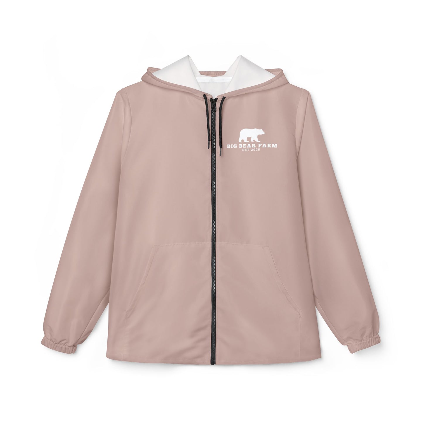 Big Bear Farm Windbreaker Jacket, R Outdoor Rain Jacket, Lightweight Travel Jacket, Nature Lover's Gift, Bear Design Windbreaker