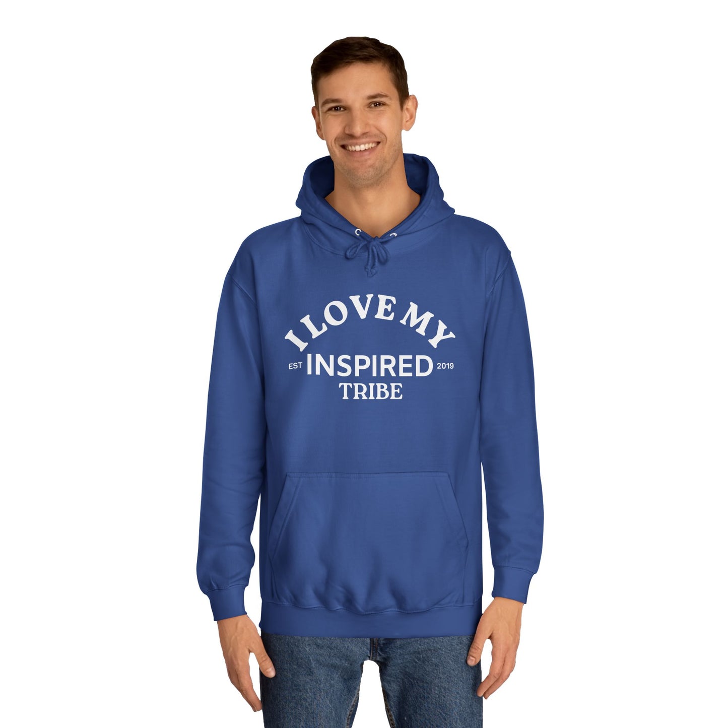 I LOVE MY INSPIRED TRIBE UNISEX College Hoodie
