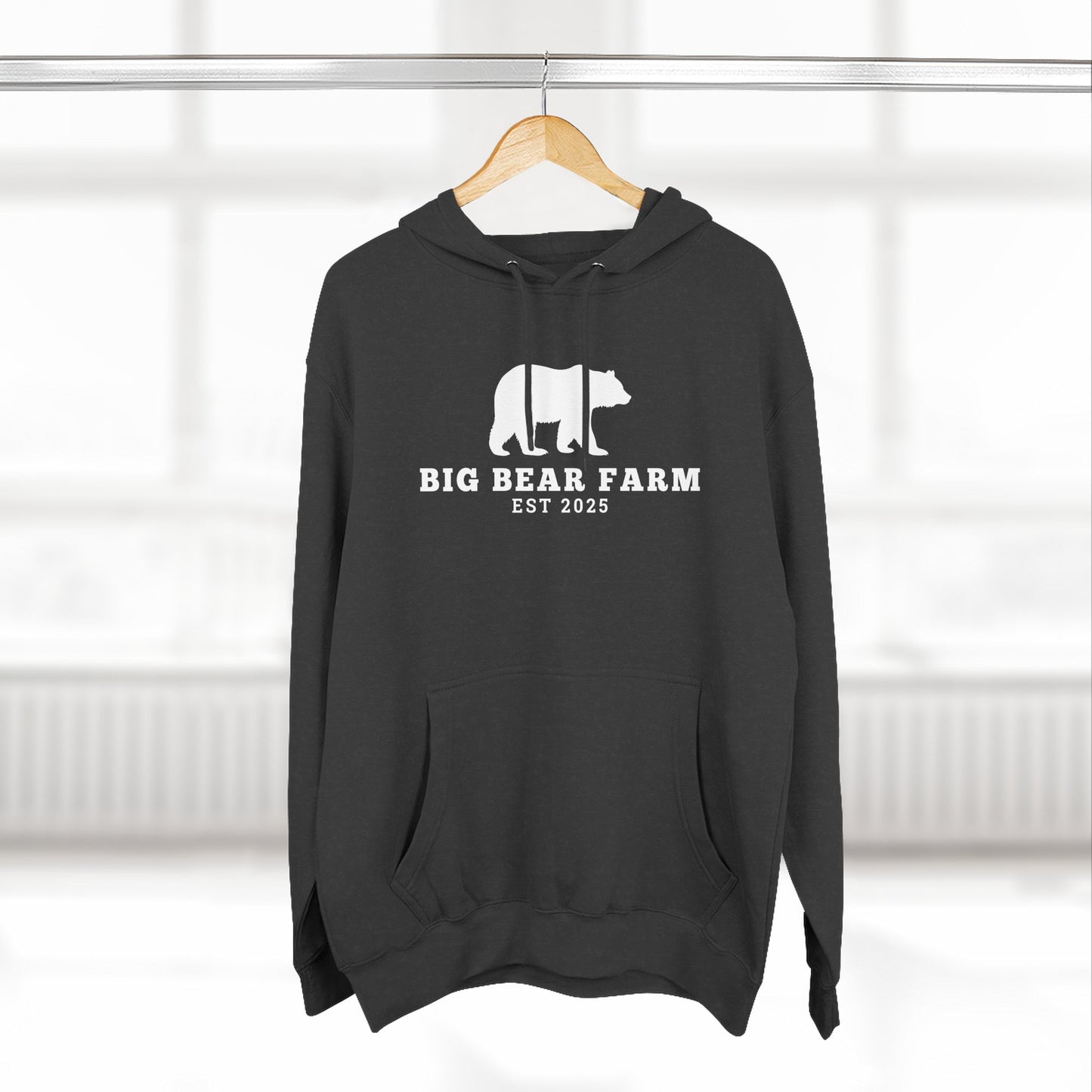 Fleece Hoodie - Big Bear Farm Love Land Design