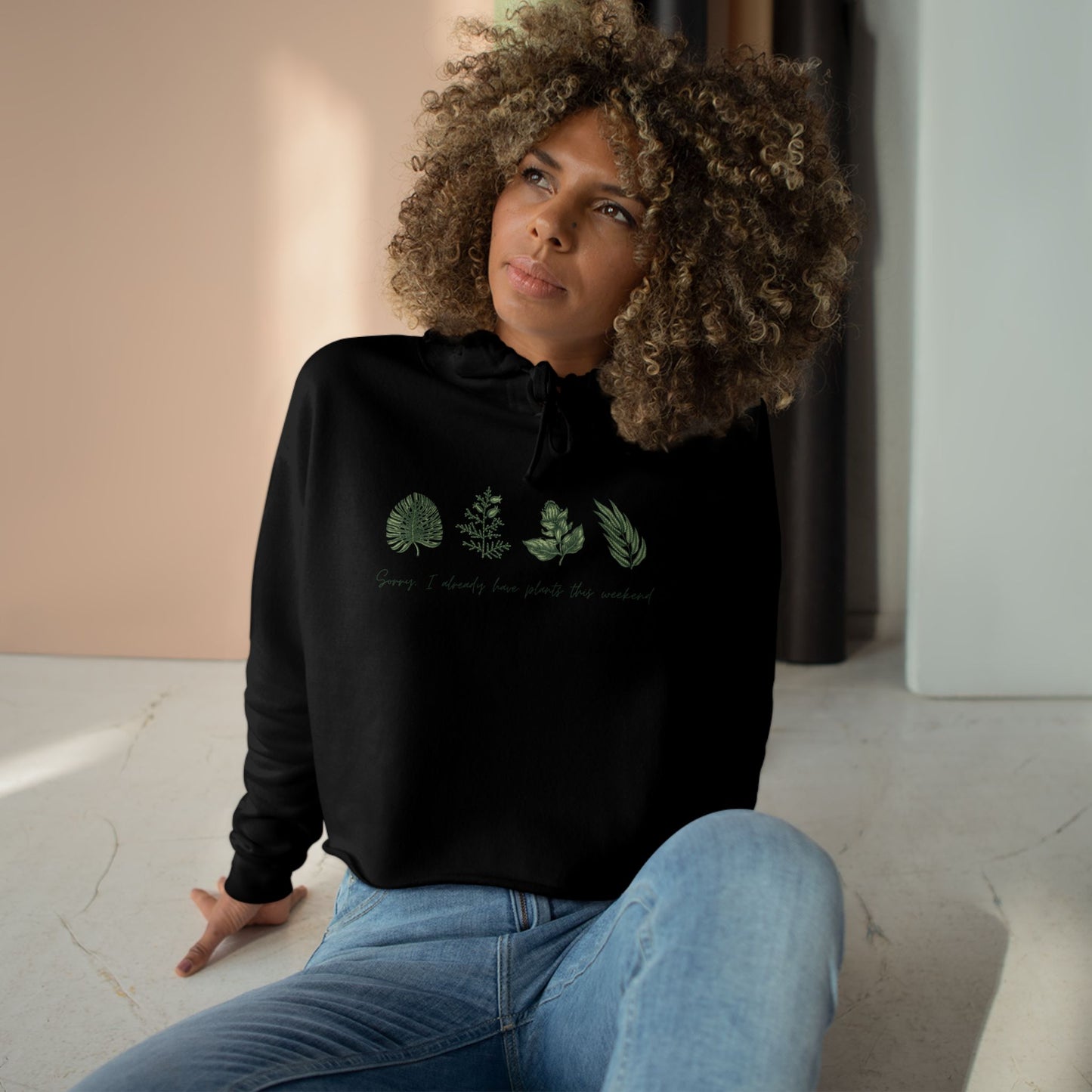 INSPIRED GARDEN P Crop Hoodie