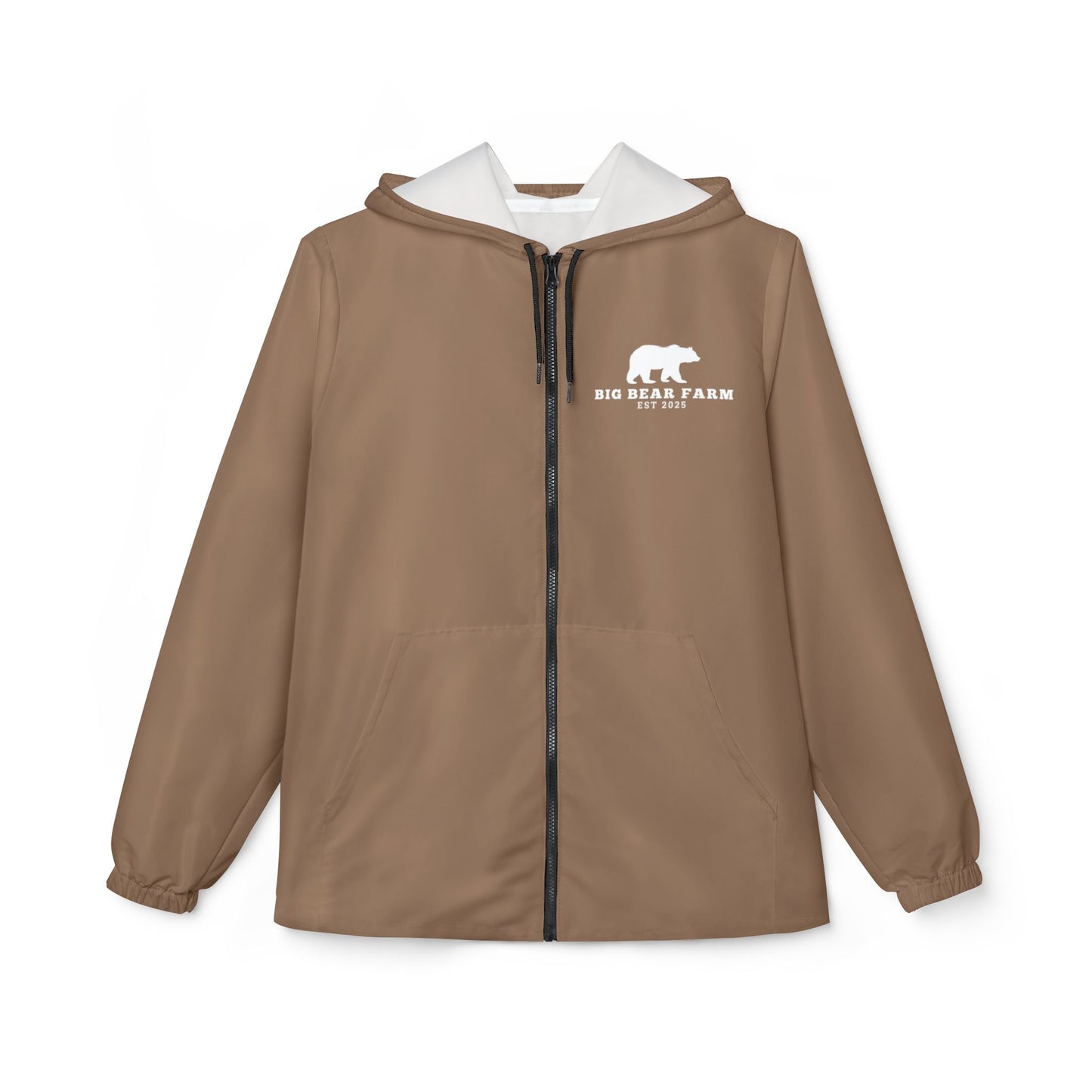 Big Bear Farm Windbreaker Jacket, B Outdoor Rain Jacket, Lightweight Travel Jacket, Nature Lover's Gift, Bear Design Windbreaker
