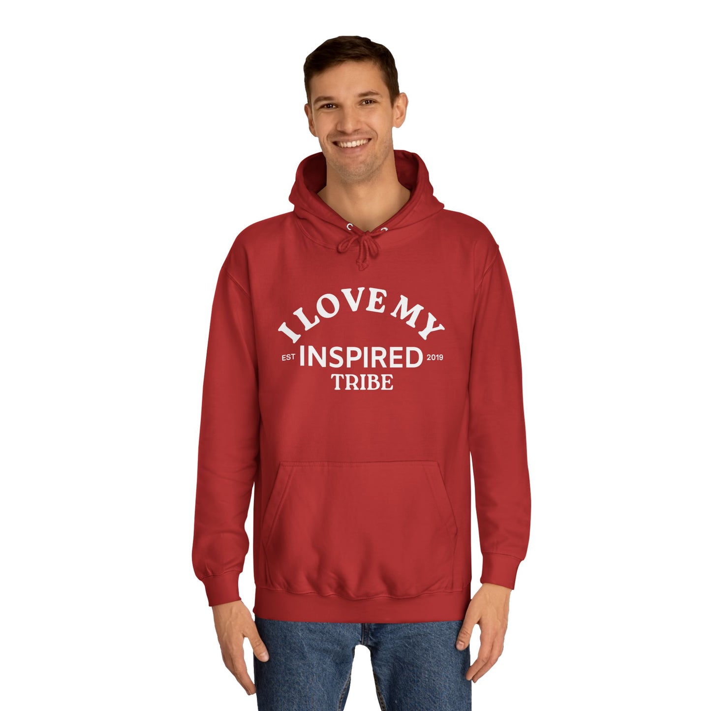 I LOVE MY INSPIRED TRIBE UNISEX College Hoodie