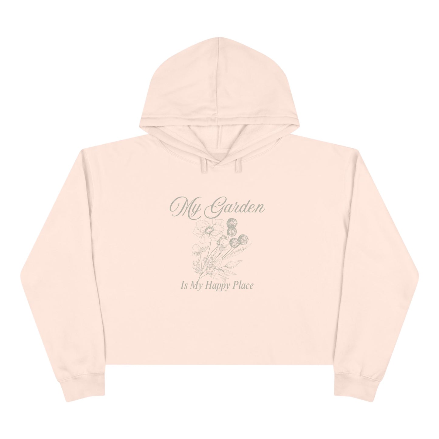 INSPIRED GARDEN M Crop Hoodie