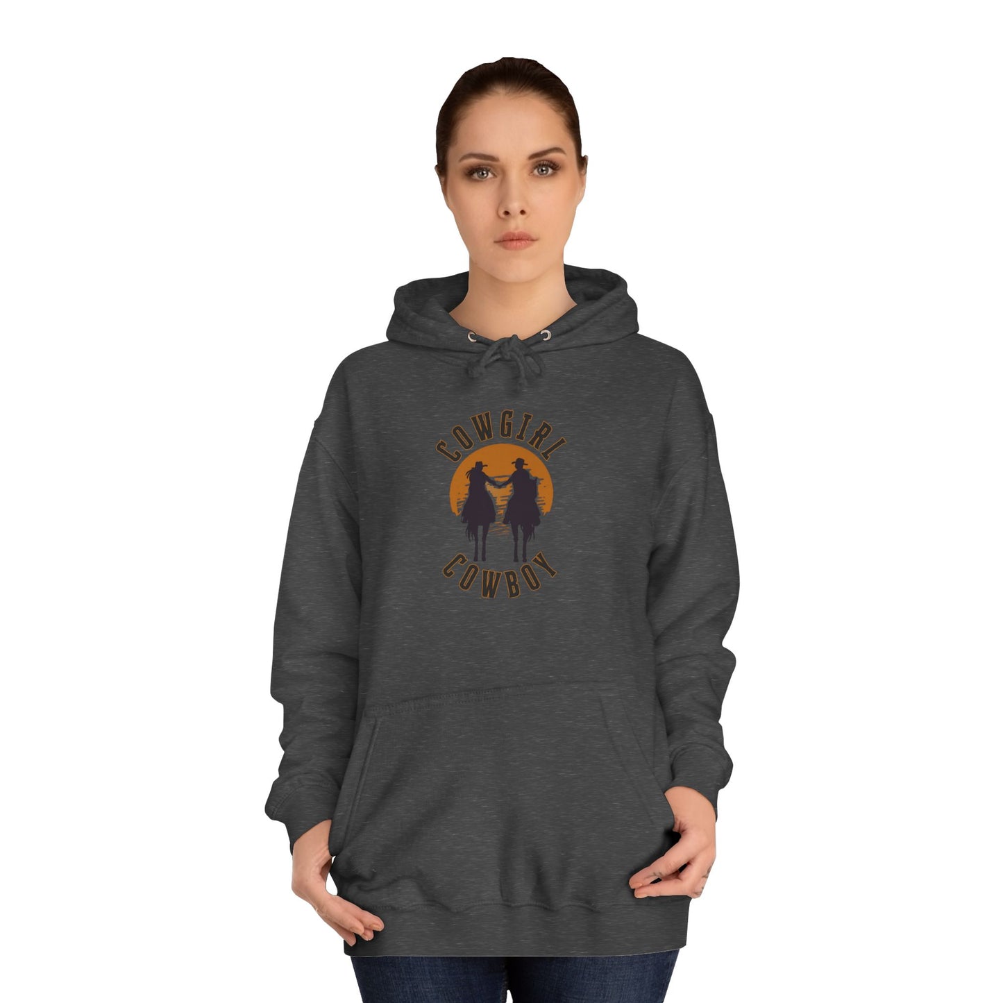 COWBOY AND COWGIRL UNISEX College Hoodie