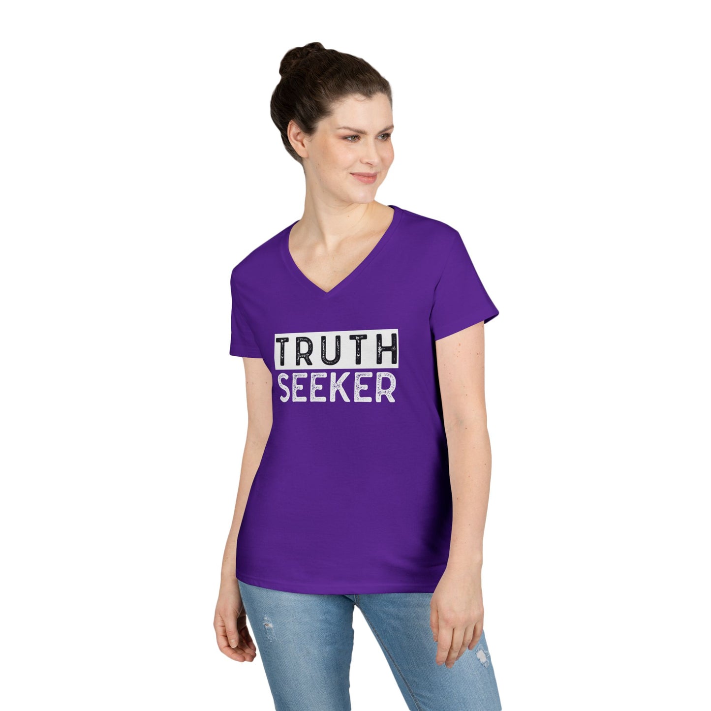 INSPIRED TRUTH SEEKER Ladies' V-Neck T-Shirt