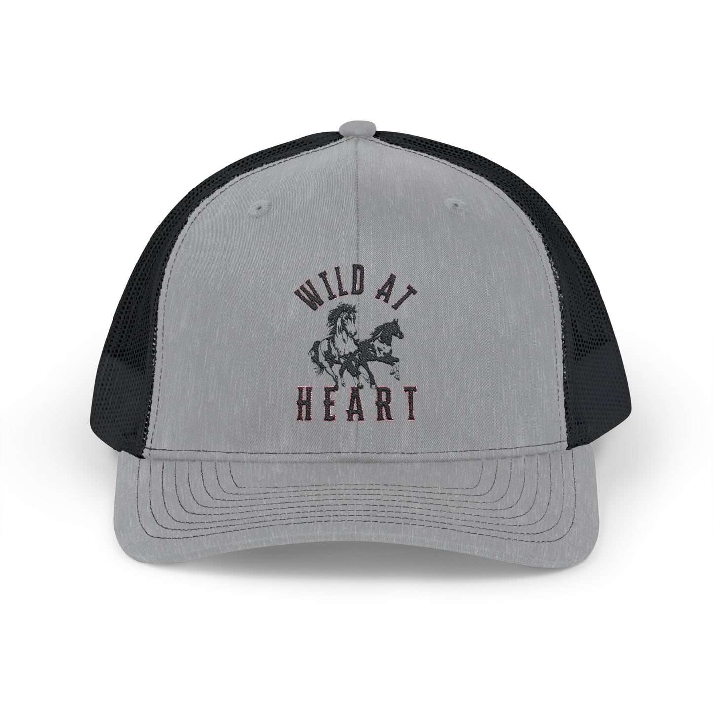 WILD AT HEART Embroidered Snapback Trucker Cap