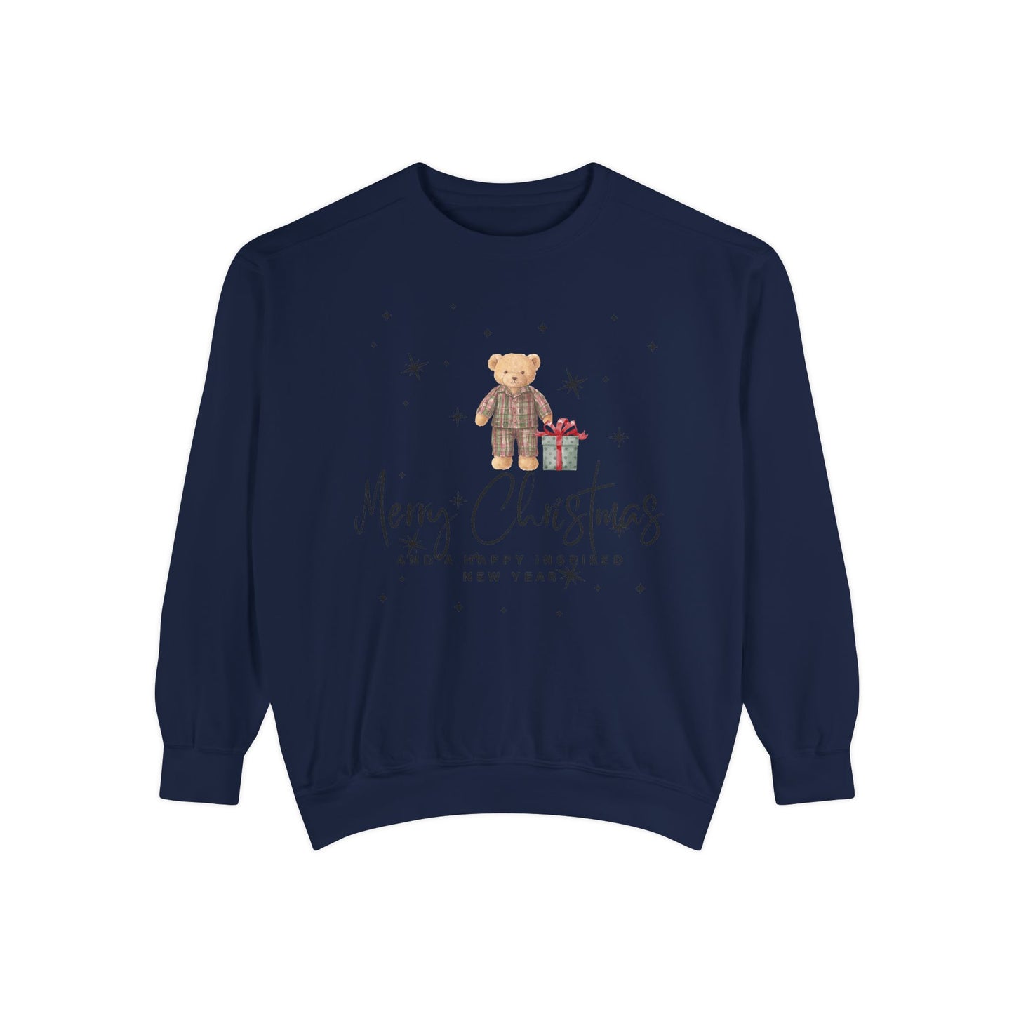 INSPIRED SPECIAL CHRISTMAS EDITION Bear UNISEX Garment-Dyed Sweatshirt