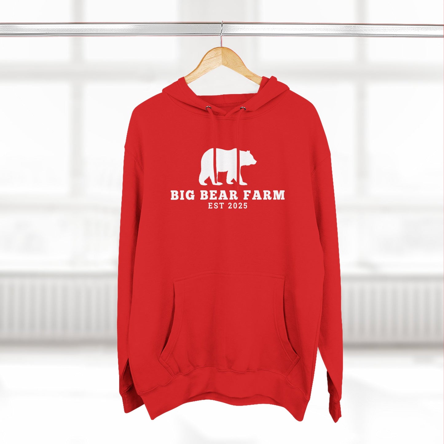 Fleece Hoodie - Big Bear Farm Love Land Design