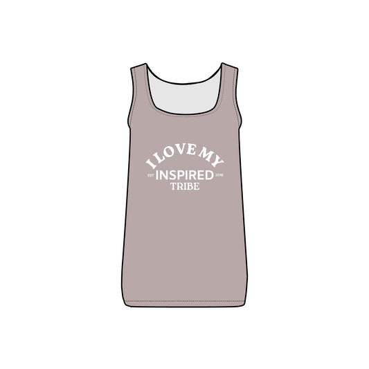 I LOVE MY INSPIRED TRIBE Women's Micro Ribbed Tank
