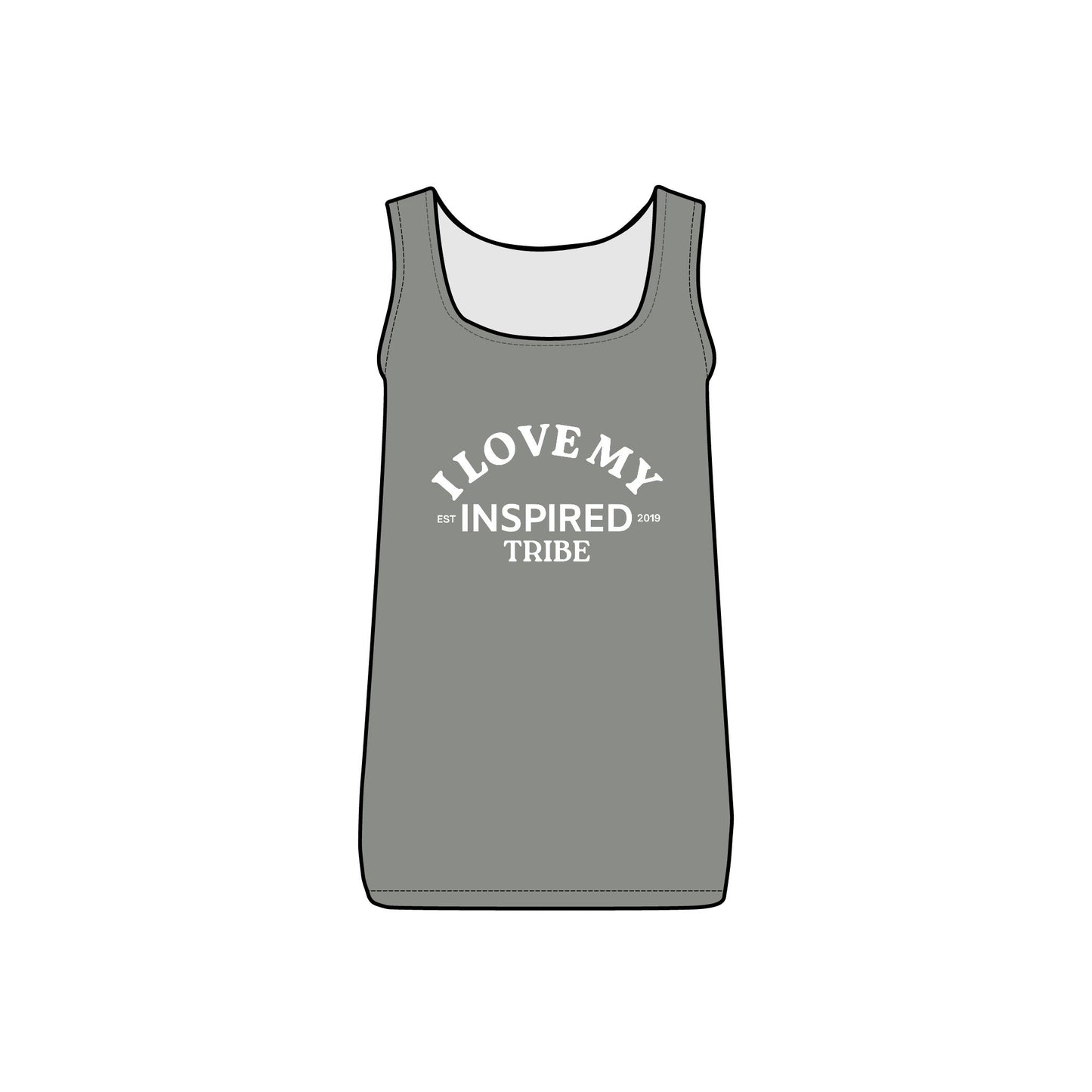I LOVE MY INSPIRED TRIBE Women's Micro Ribbed Tank