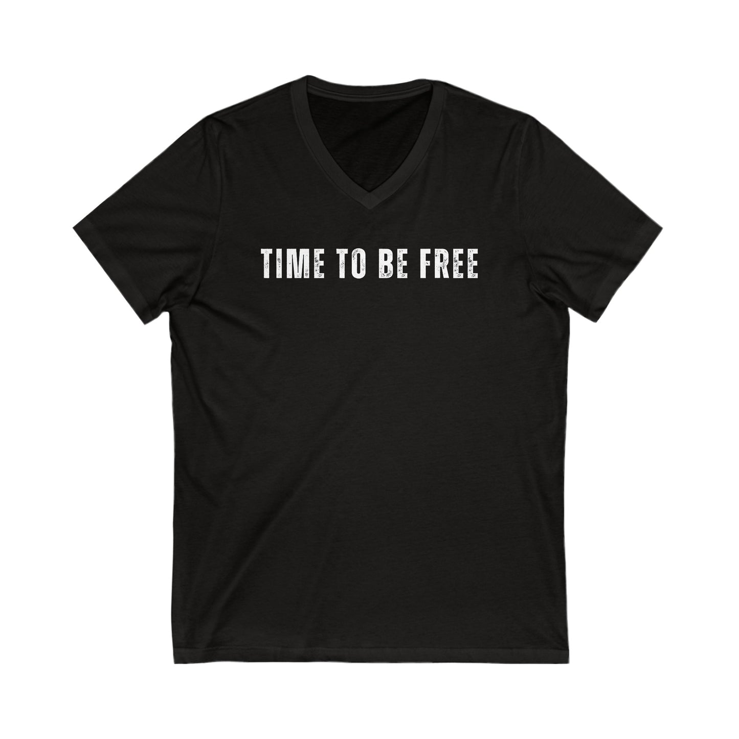 INSPIRED Time To Be Free UNISEX Jersey Short Sleeve V-Neck Tee