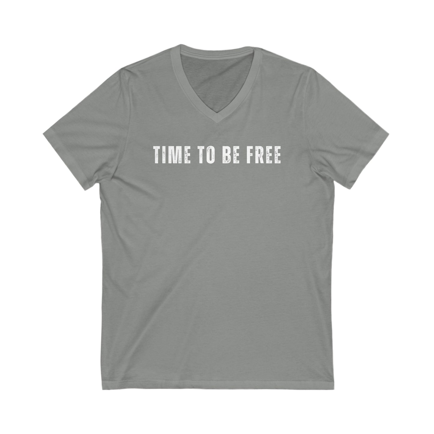 INSPIRED Time To Be Free UNISEX Jersey Short Sleeve V-Neck Tee