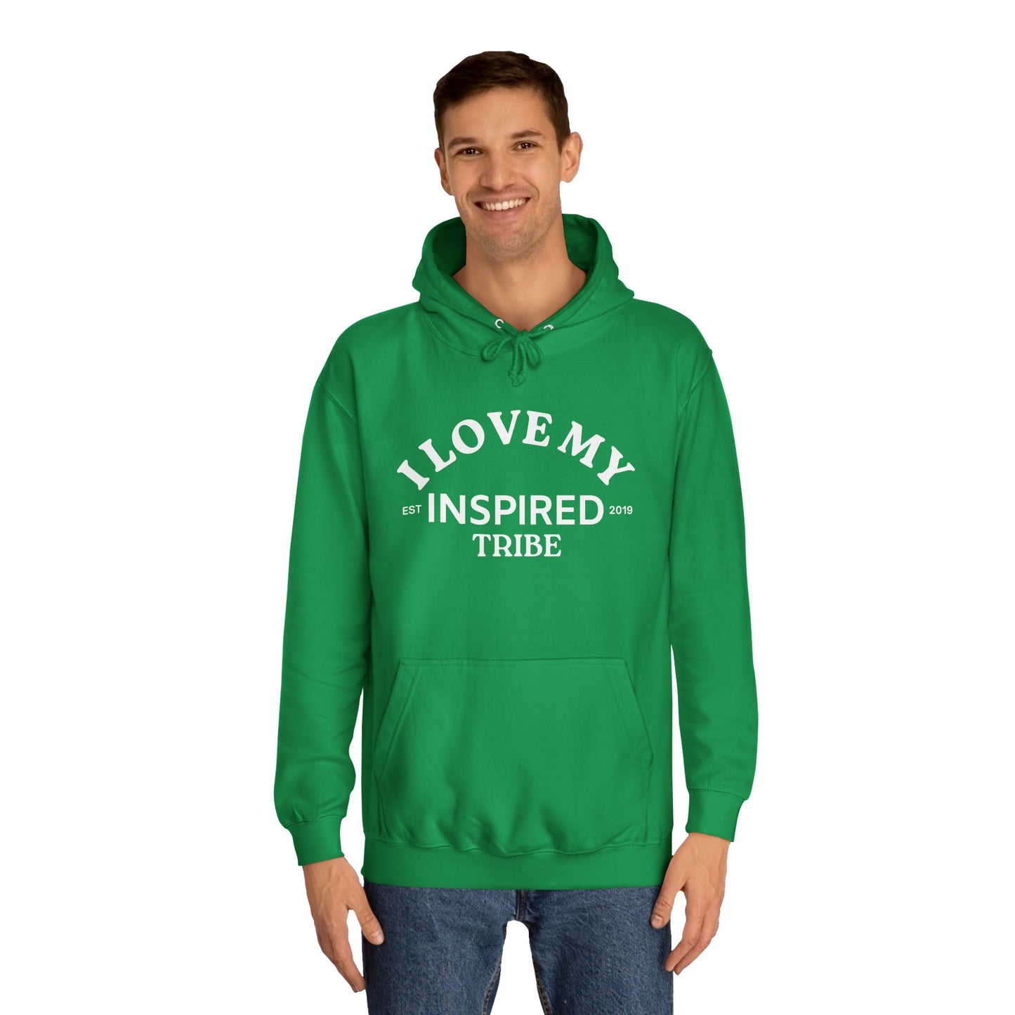 I LOVE MY INSPIRED TRIBE UNISEX College Hoodie