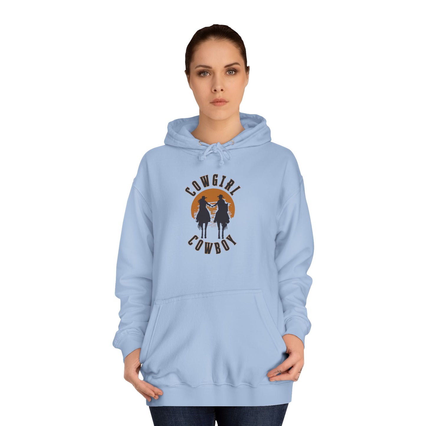 COWBOY AND COWGIRL UNISEX College Hoodie