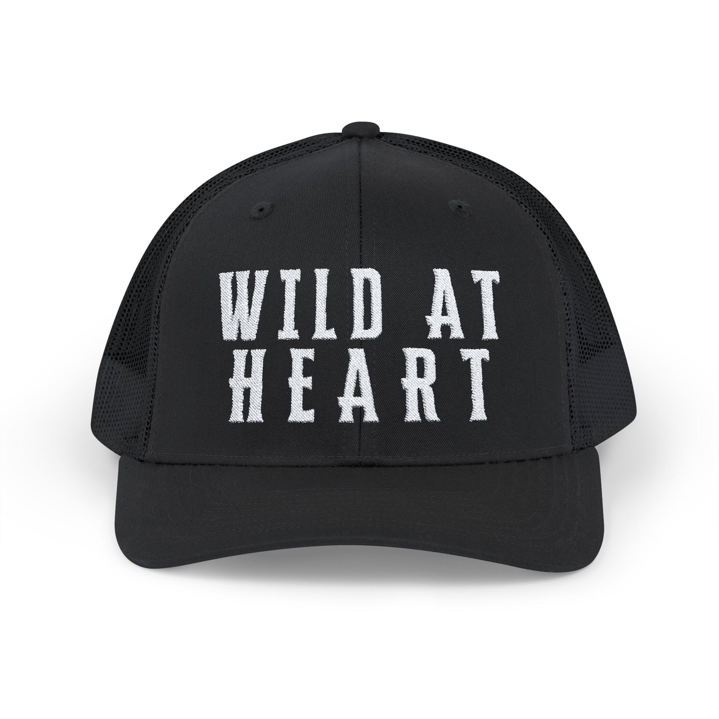 WILD AT HEART L O  Embroidered Snapback Trucker Cap