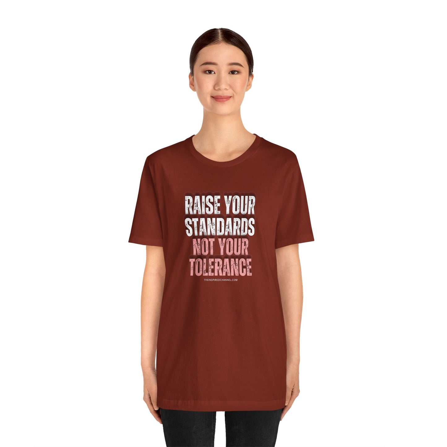 INSPIRED Women Raise Your Standards Jersey Short Sleeve Tee