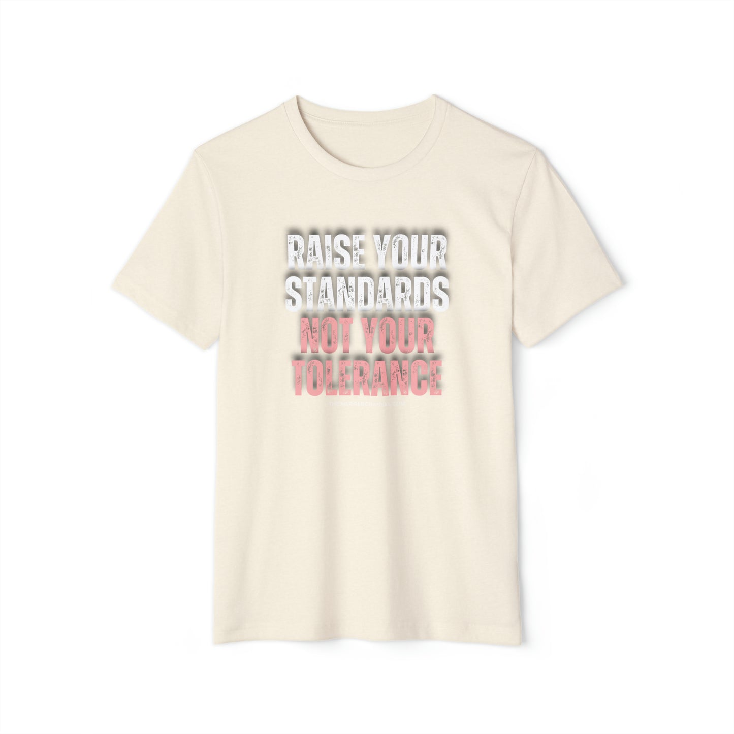 INSPIRED RAISE YOUR STANDARDS Unisex Recycled ORGANIC T-Shirt