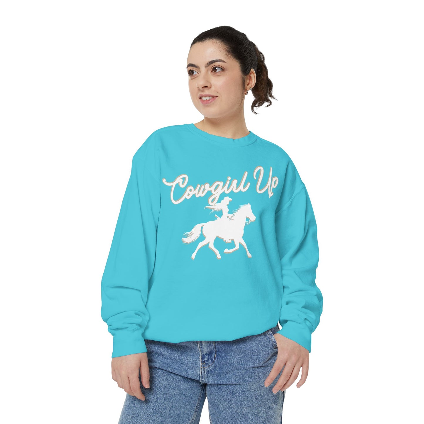 COWGIRL UP UNISEX Garment-Dyed Sweatshirt