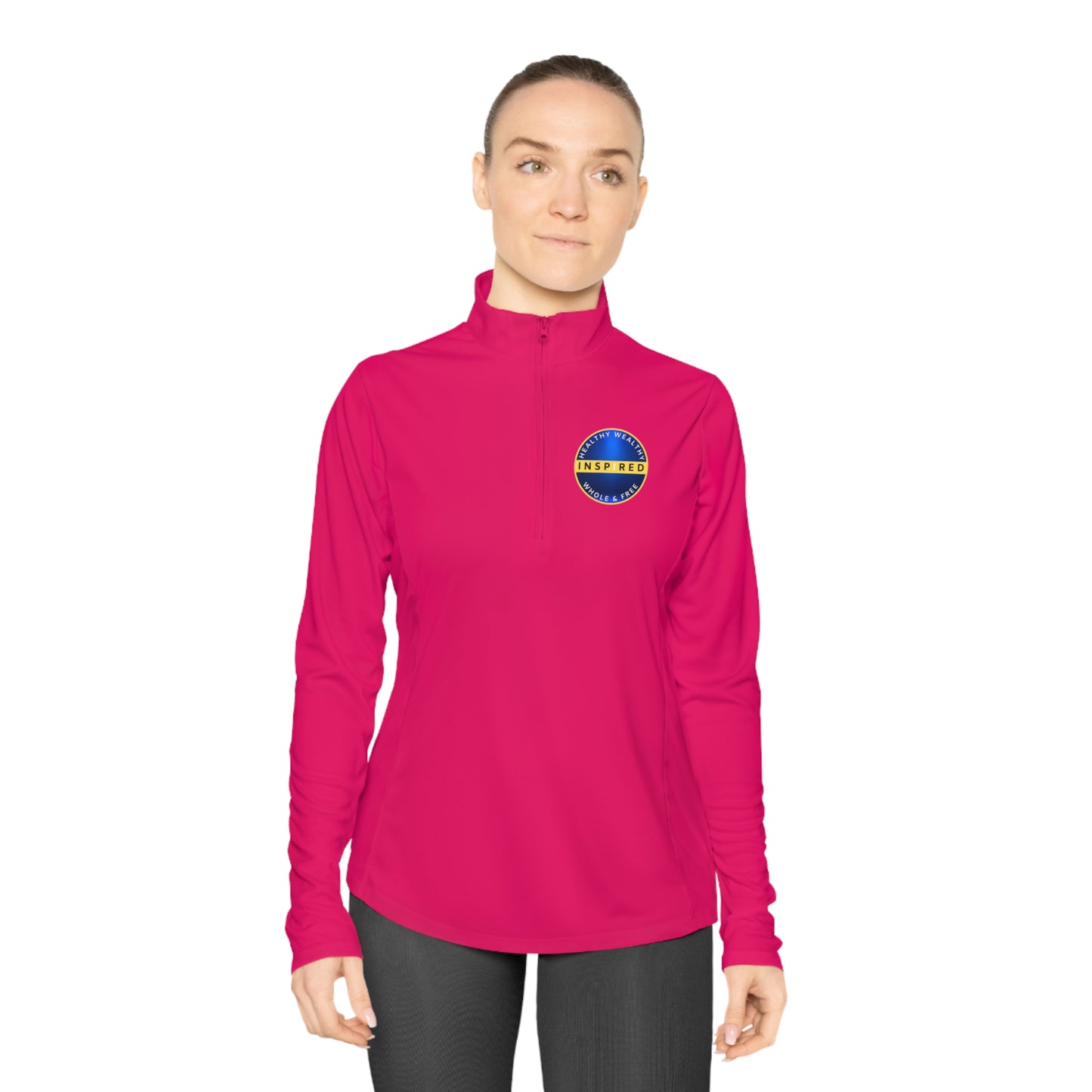 INSPIRED HWWF Ladies Quarter-Zip Pullover
