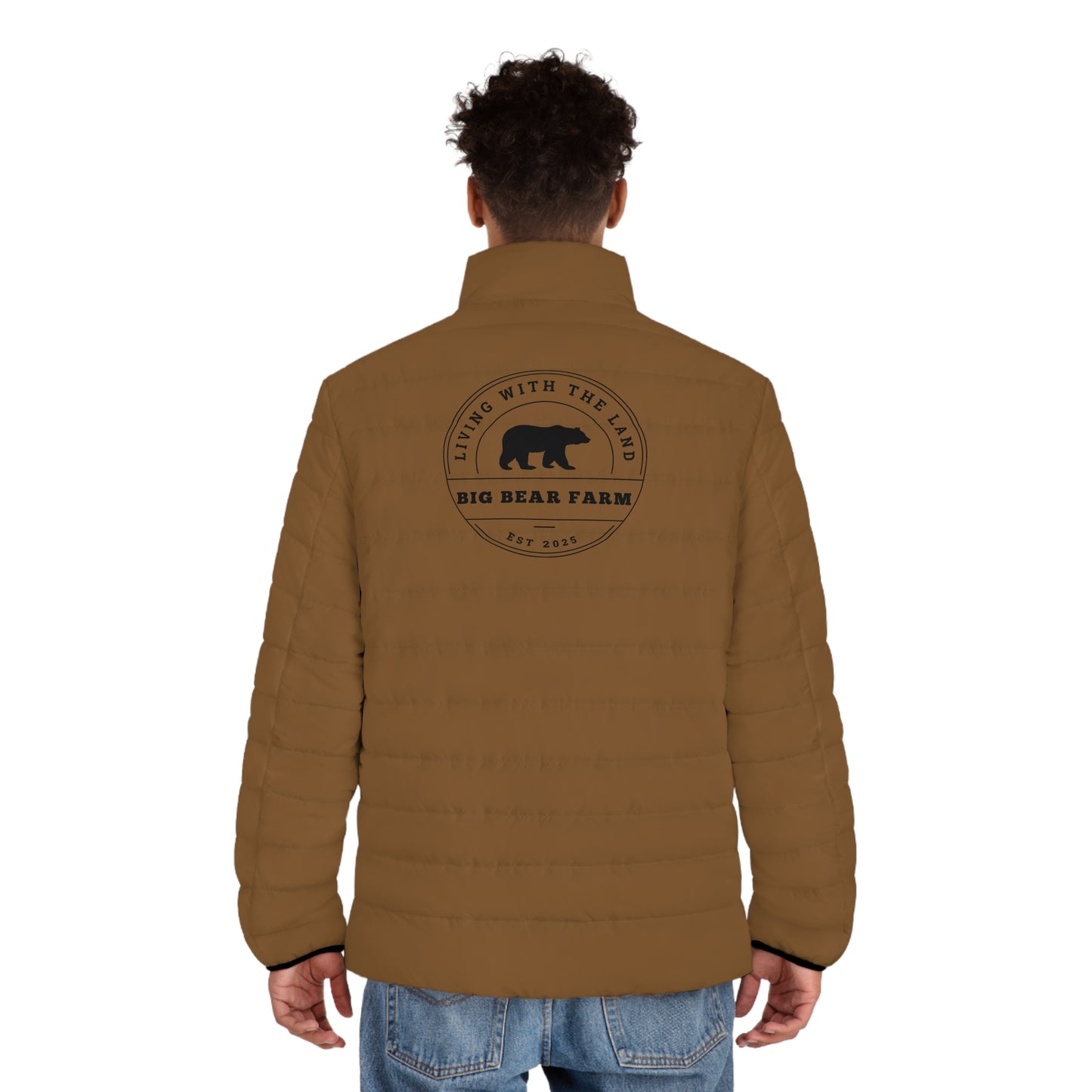 Men's Outdoor Puffer Jacket | Cozy & Stylish Winter Coat | Perfect for Adventure, Camping, Gifts, Big Bear Farm Design