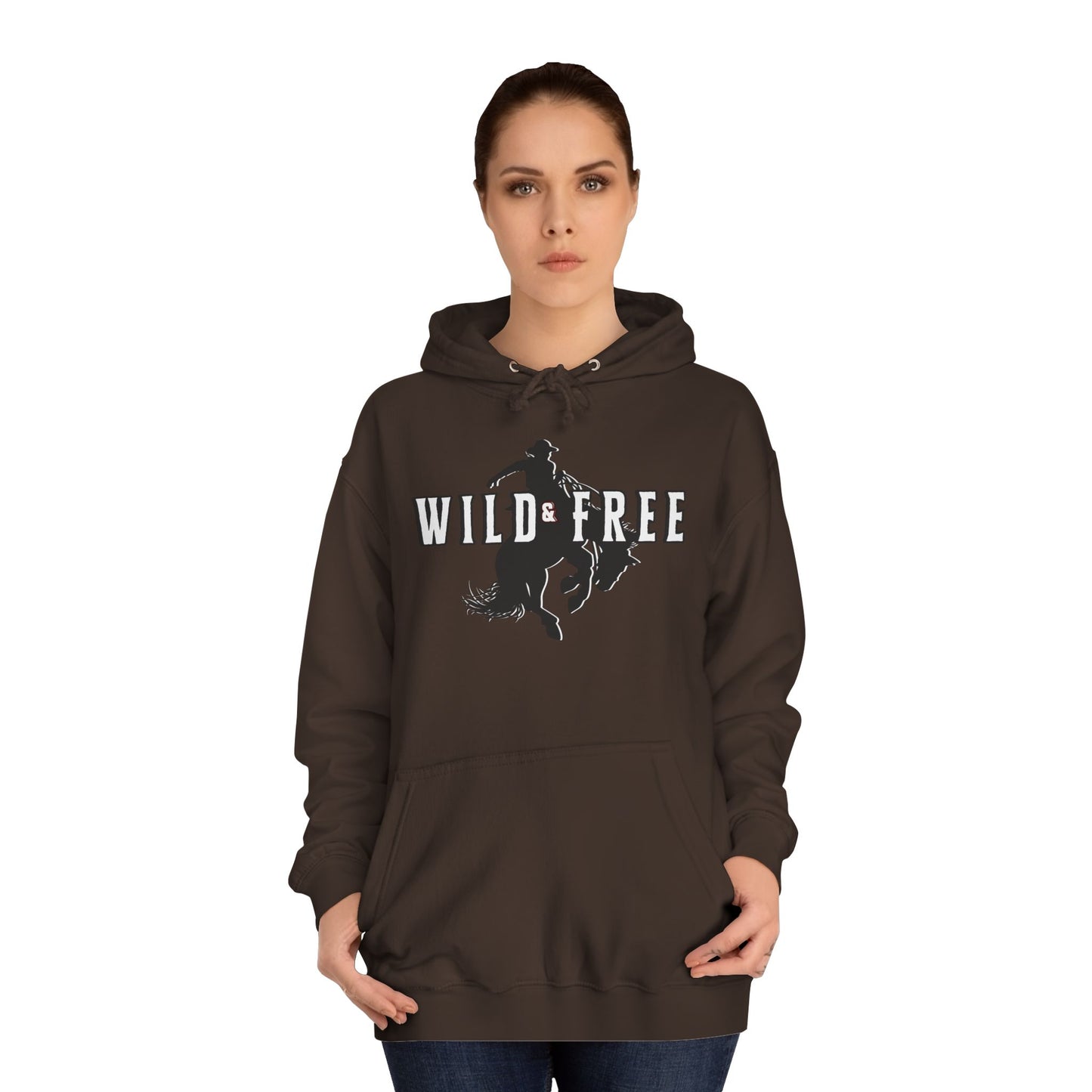 COWBOY WILD AND FREE B UNISEX College Hoodie