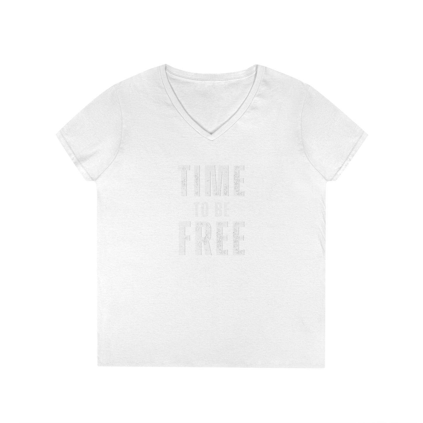 TIME TO BE FREE Ladies' V-Neck T-Shirt