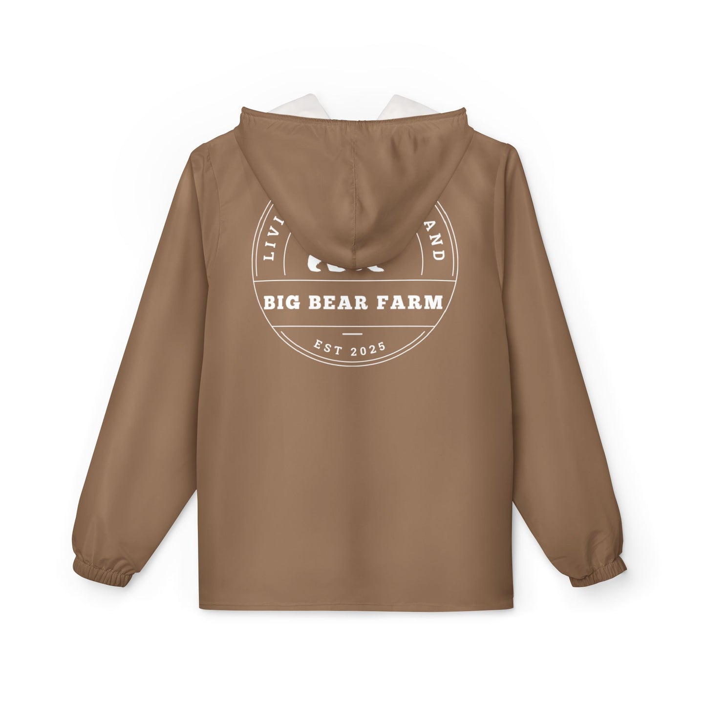 Big Bear Farm Windbreaker Jacket, B Outdoor Rain Jacket, Lightweight Travel Jacket, Nature Lover's Gift, Bear Design Windbreaker