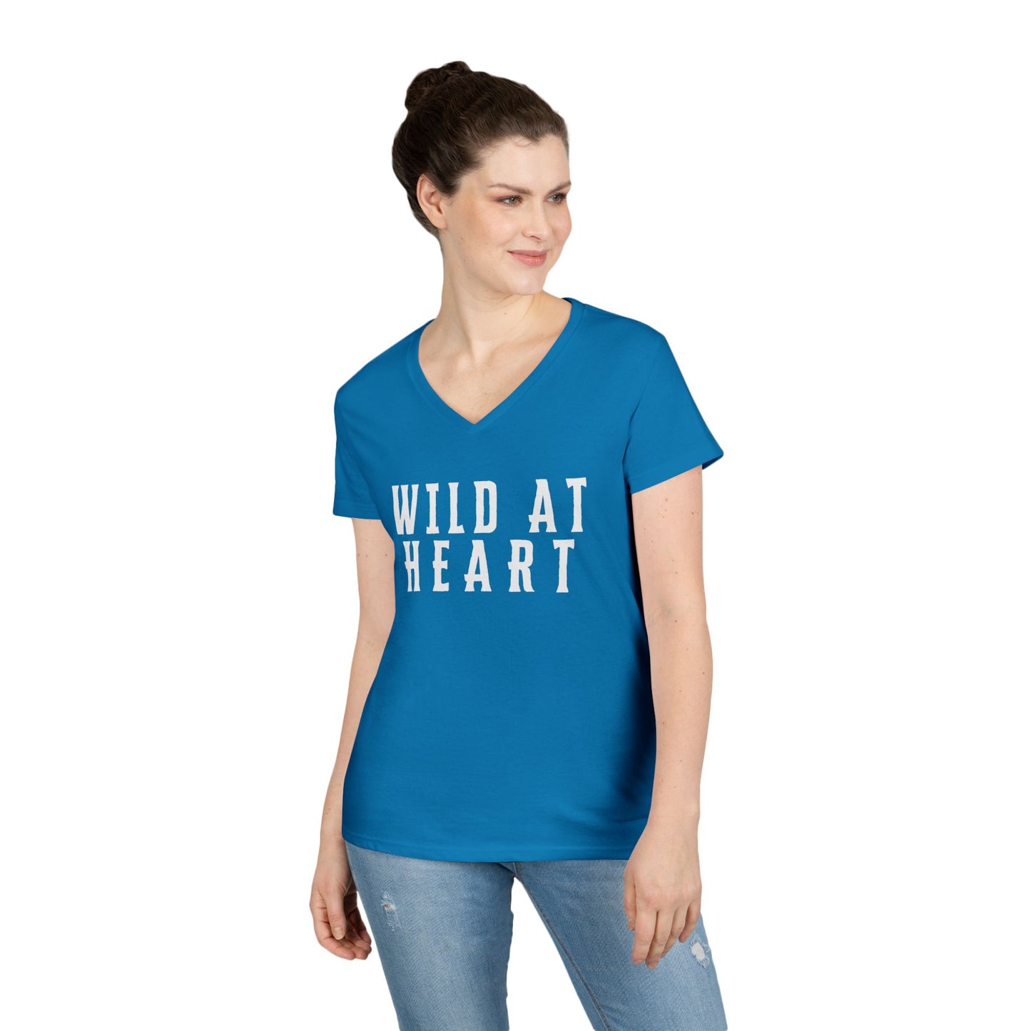 WILD AT HEART Ladies' V-Neck T-Shirt