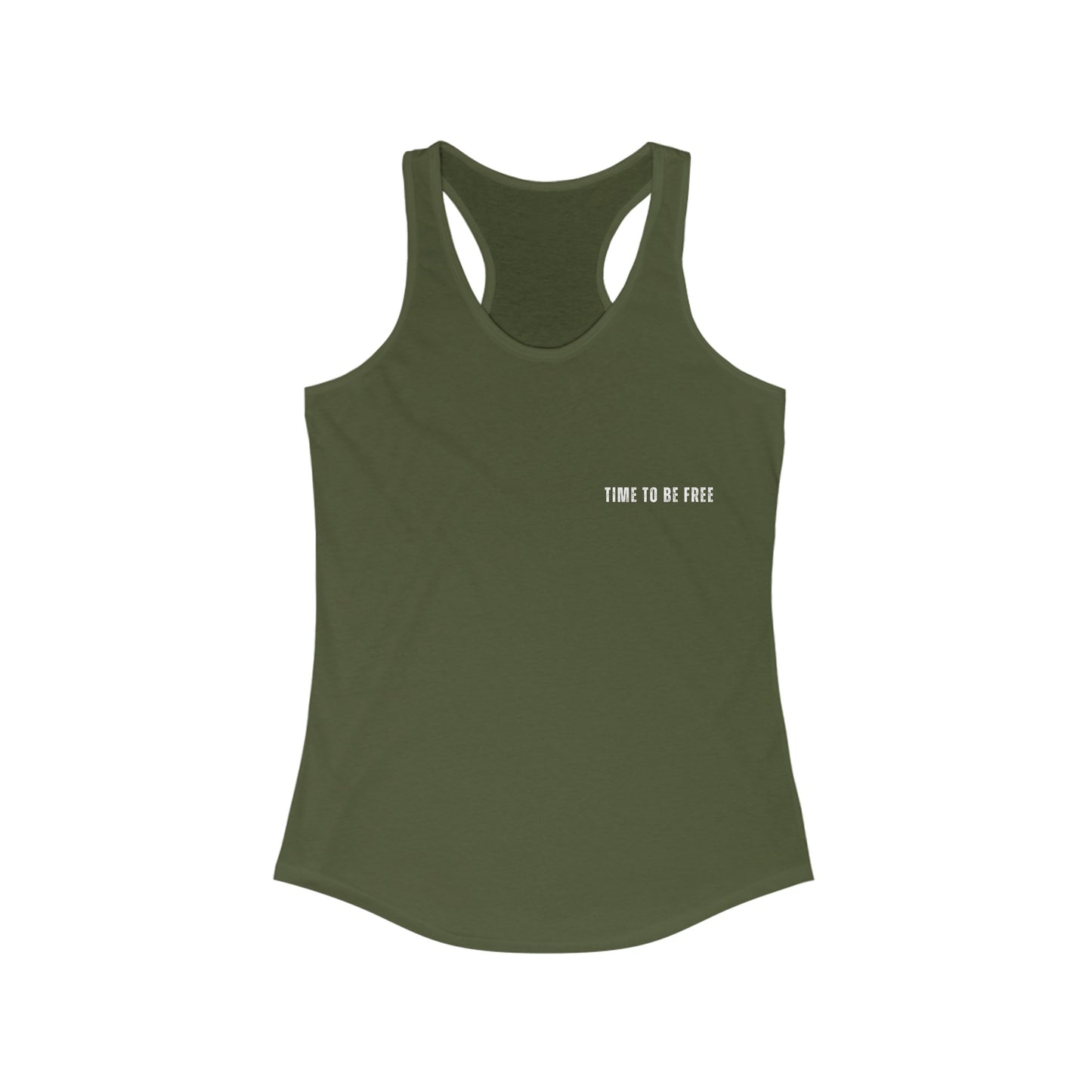 INSPIRED Time To Be Free WS WOMEN'S Racerback Tank
