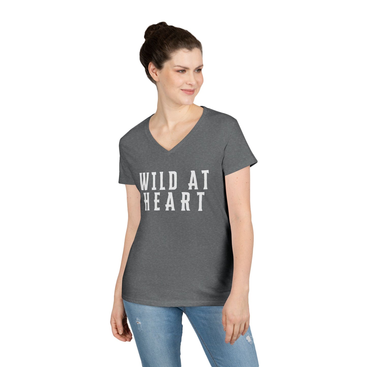 WILD AT HEART Ladies' V-Neck T-Shirt