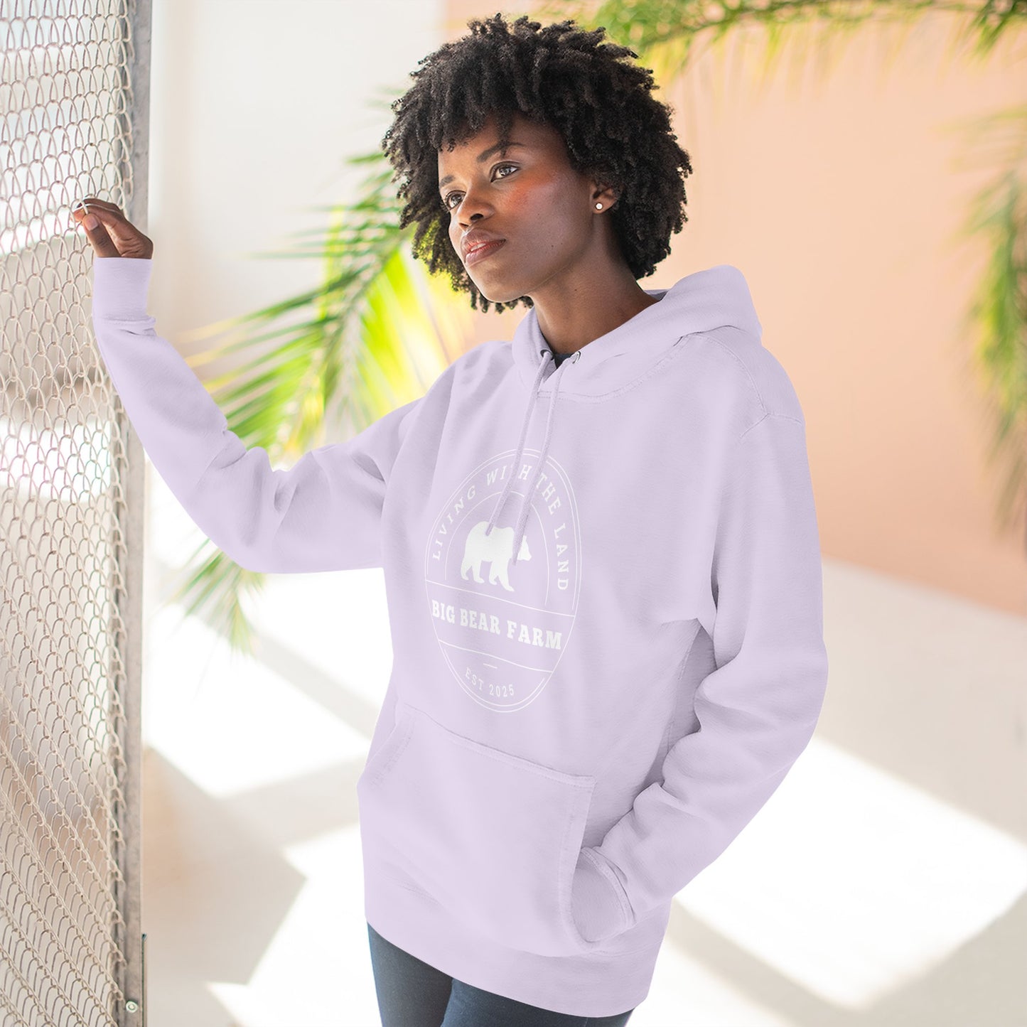 BIG BEAR FARM w Fleece Hoodie UNISEX