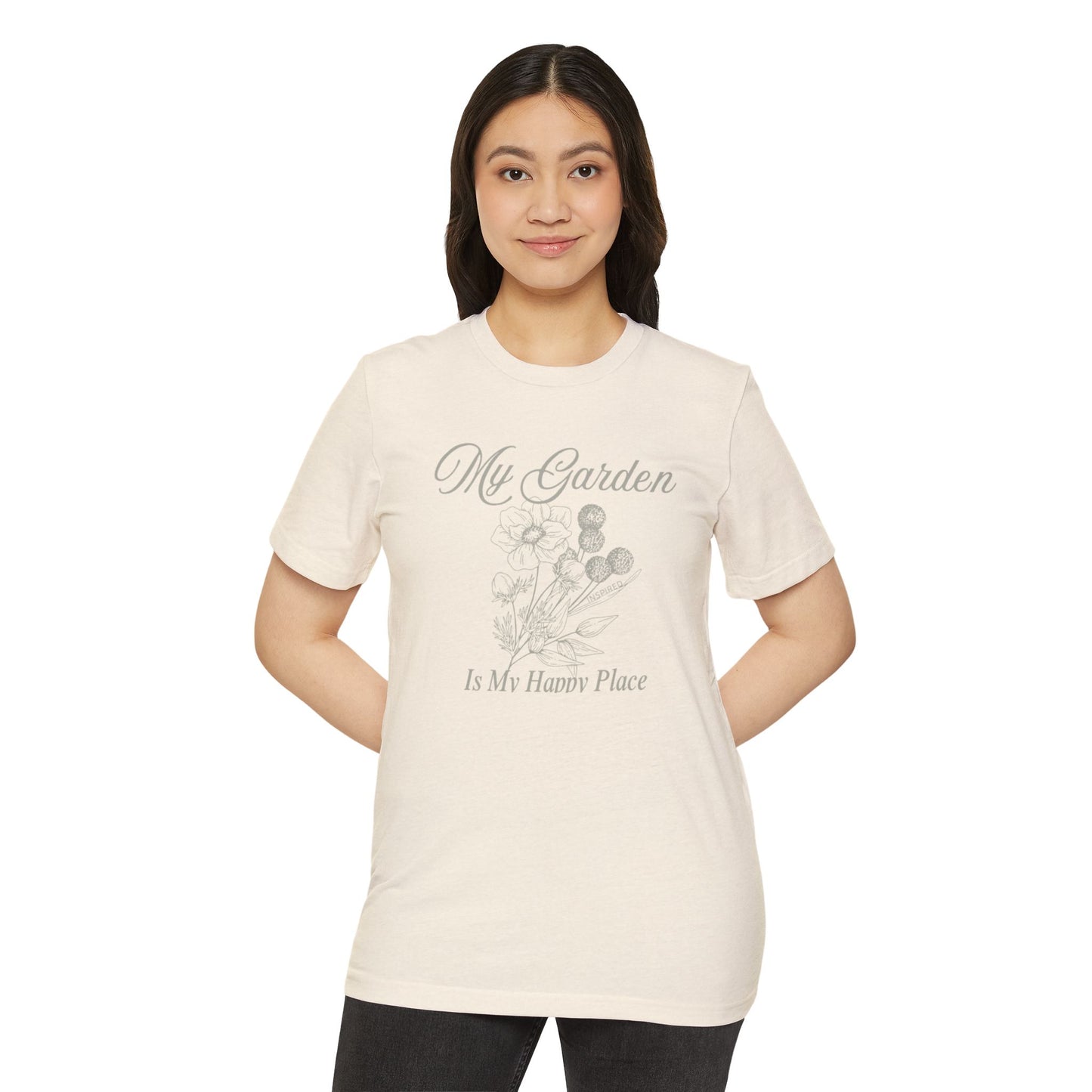 INSPIRED GARDEN M Unisex Recycled ORGANIC T-Shirt