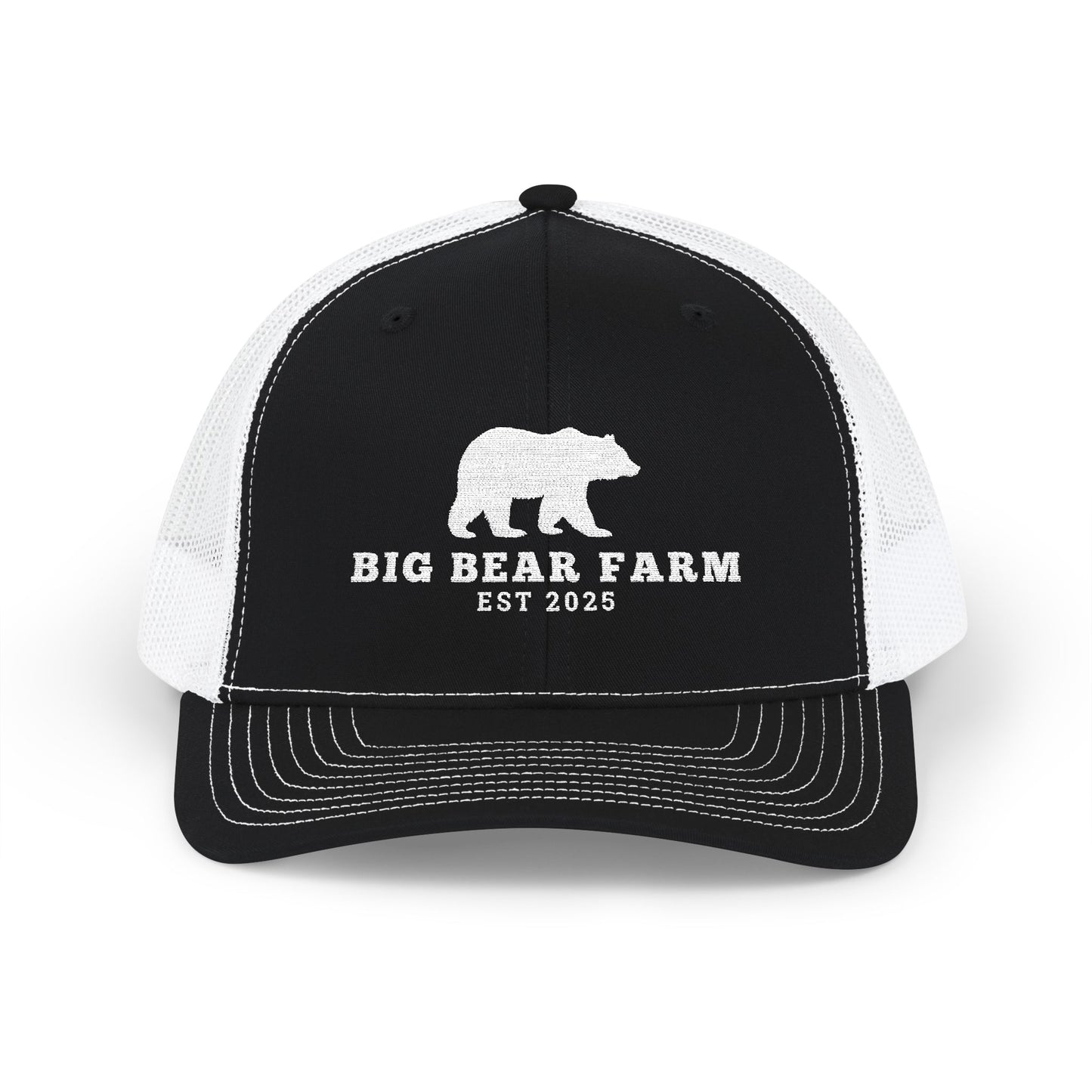 Big Bear Farm Trucker Cap - Embroidered Hat for Outdoor Lovers