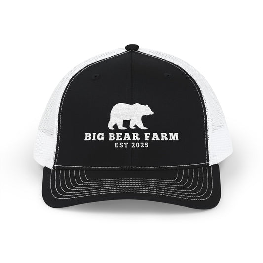 Big Bear Farm Trucker Cap - Embroidered Hat for Outdoor Lovers