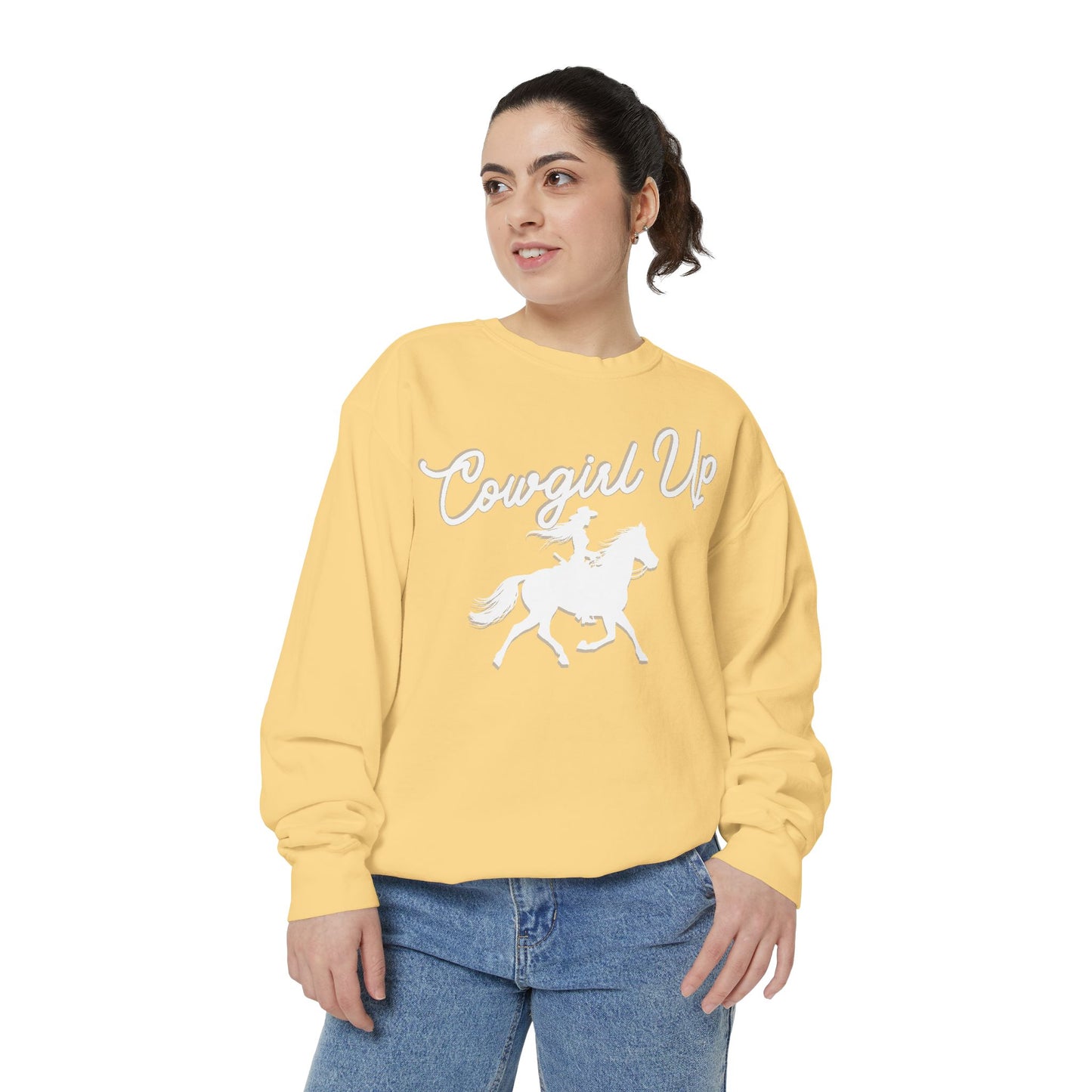 COWGIRL UP UNISEX Garment-Dyed Sweatshirt