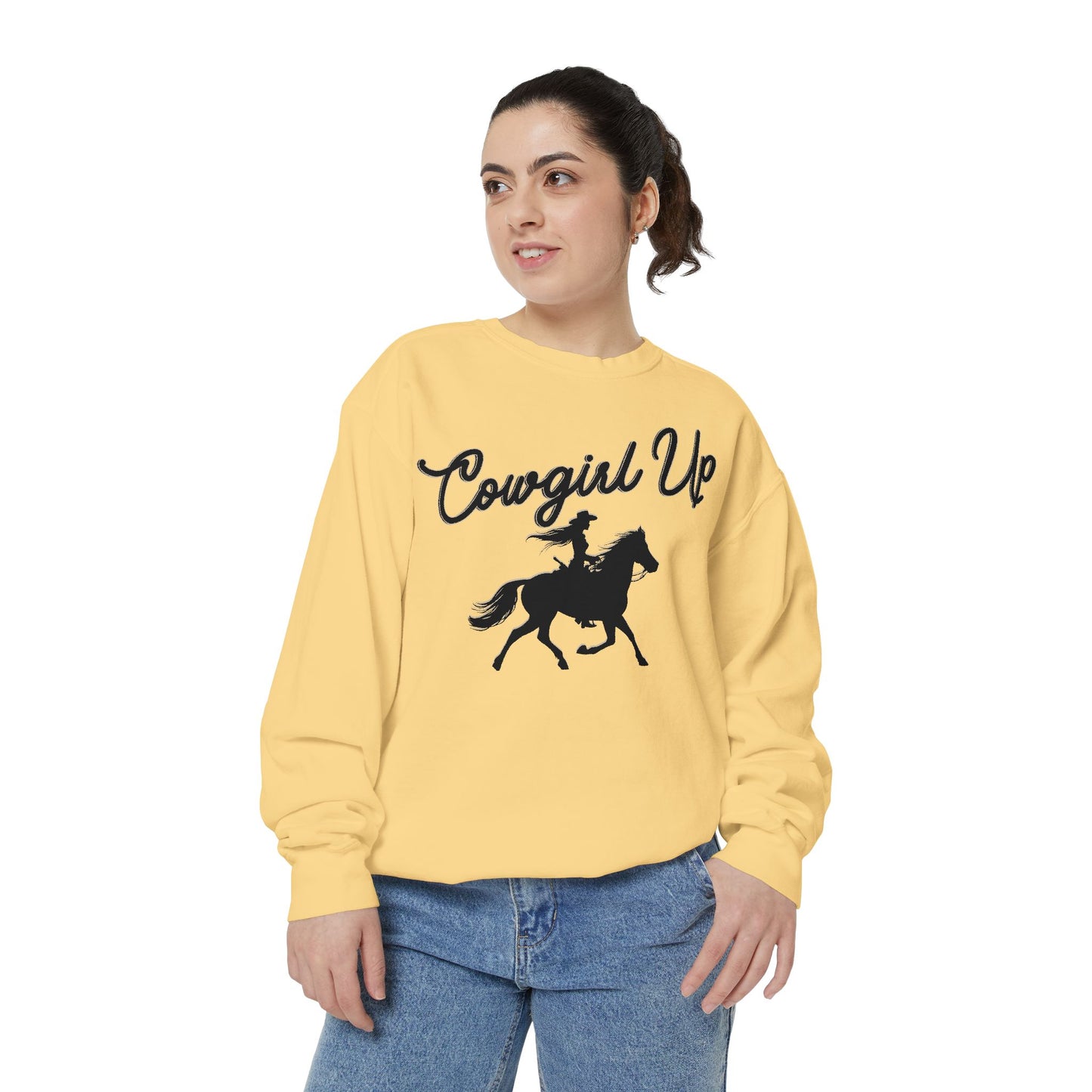 COWGIRL UP UNISEX Garment-Dyed Sweatshirt