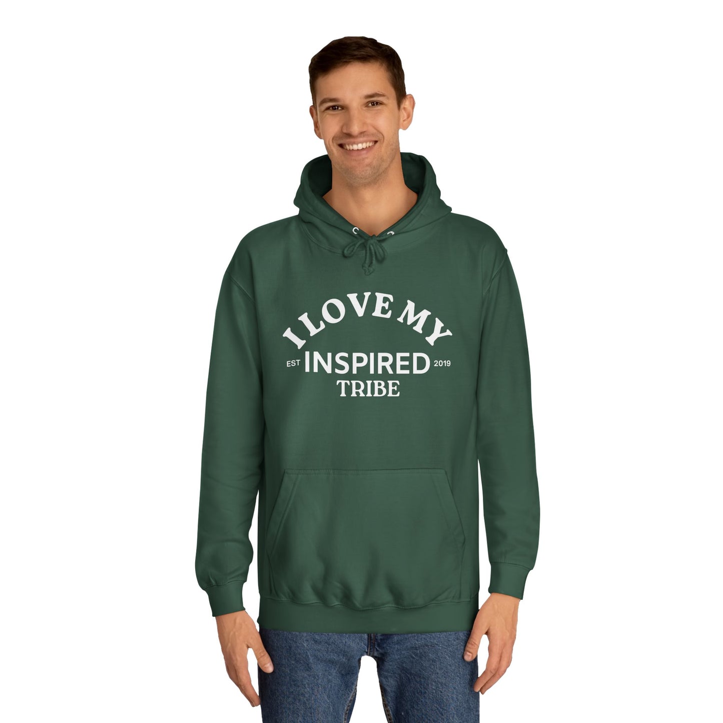 I LOVE MY INSPIRED TRIBE UNISEX College Hoodie