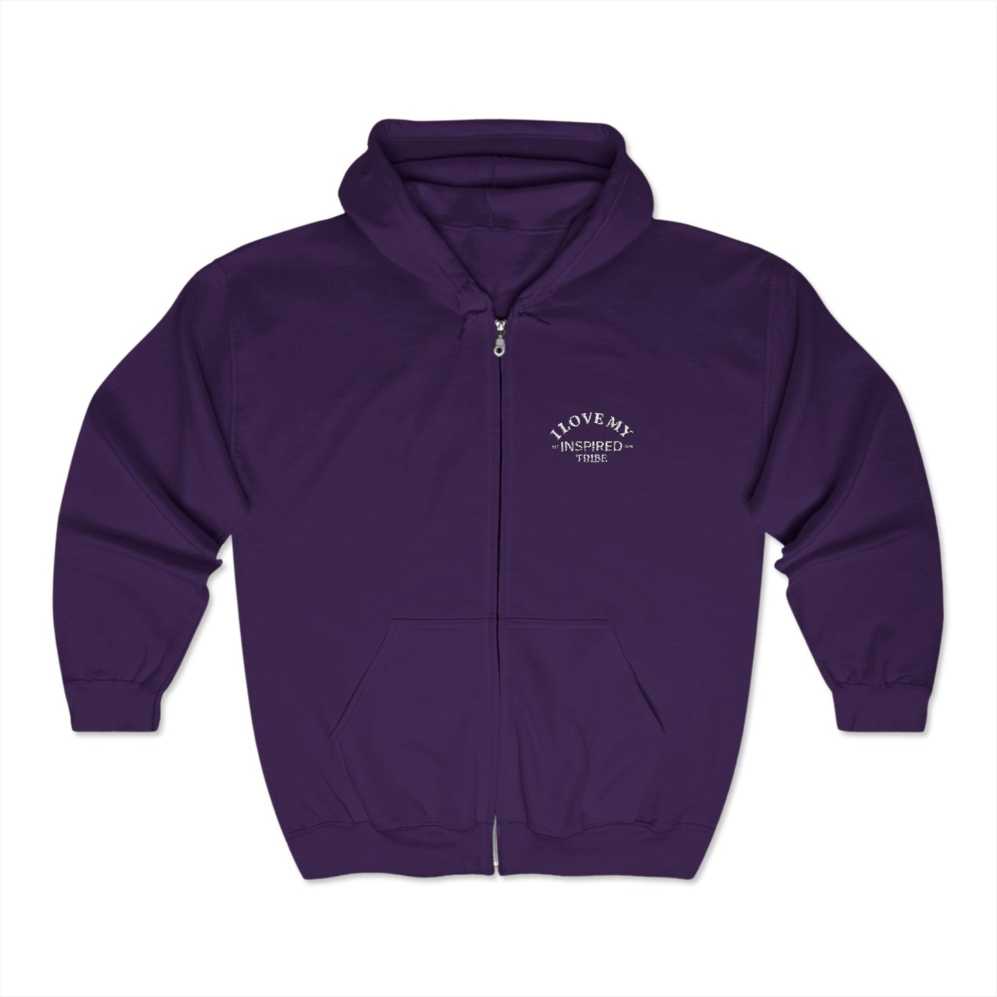 I LOVE MY INSPIRED TRIBE Unisex Heavy Blend™ Full Zip Hooded Sweatshirt