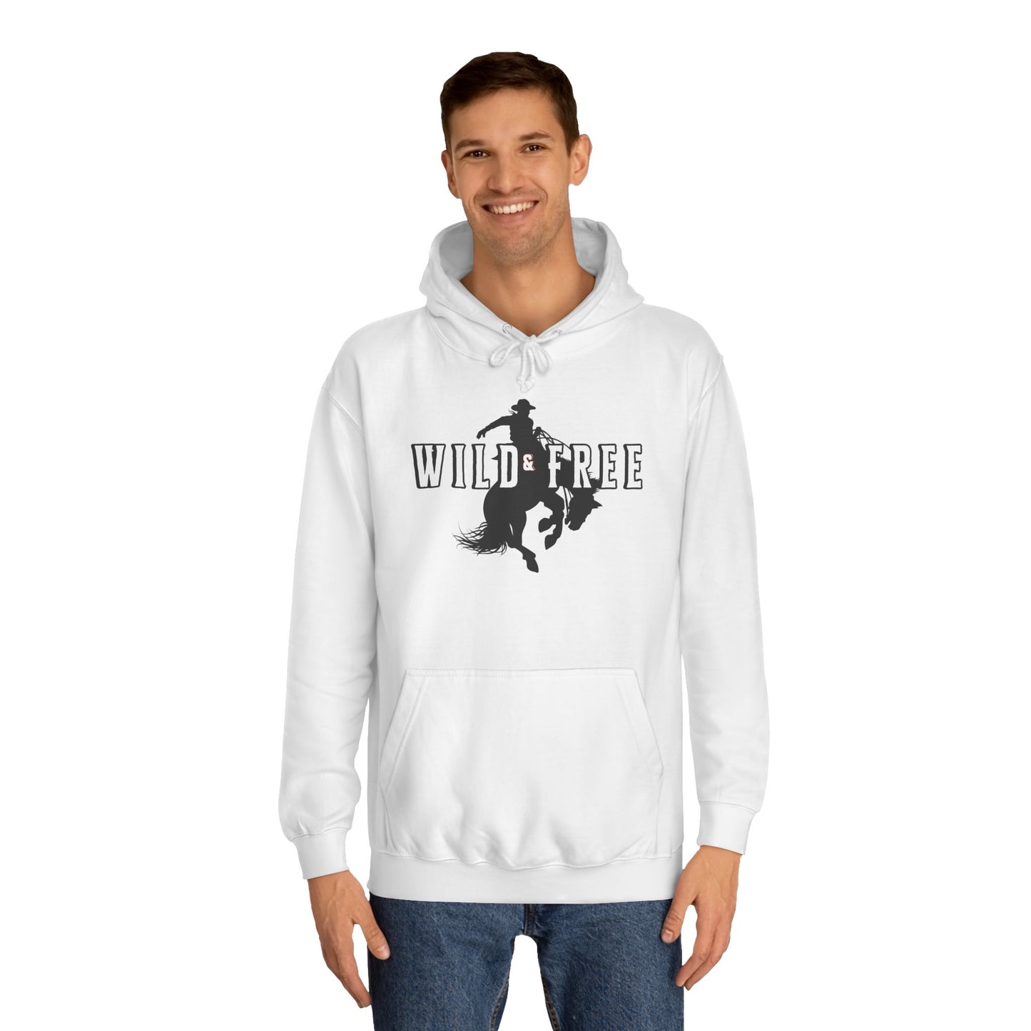 COWBOY WILD AND FREE B UNISEX College Hoodie