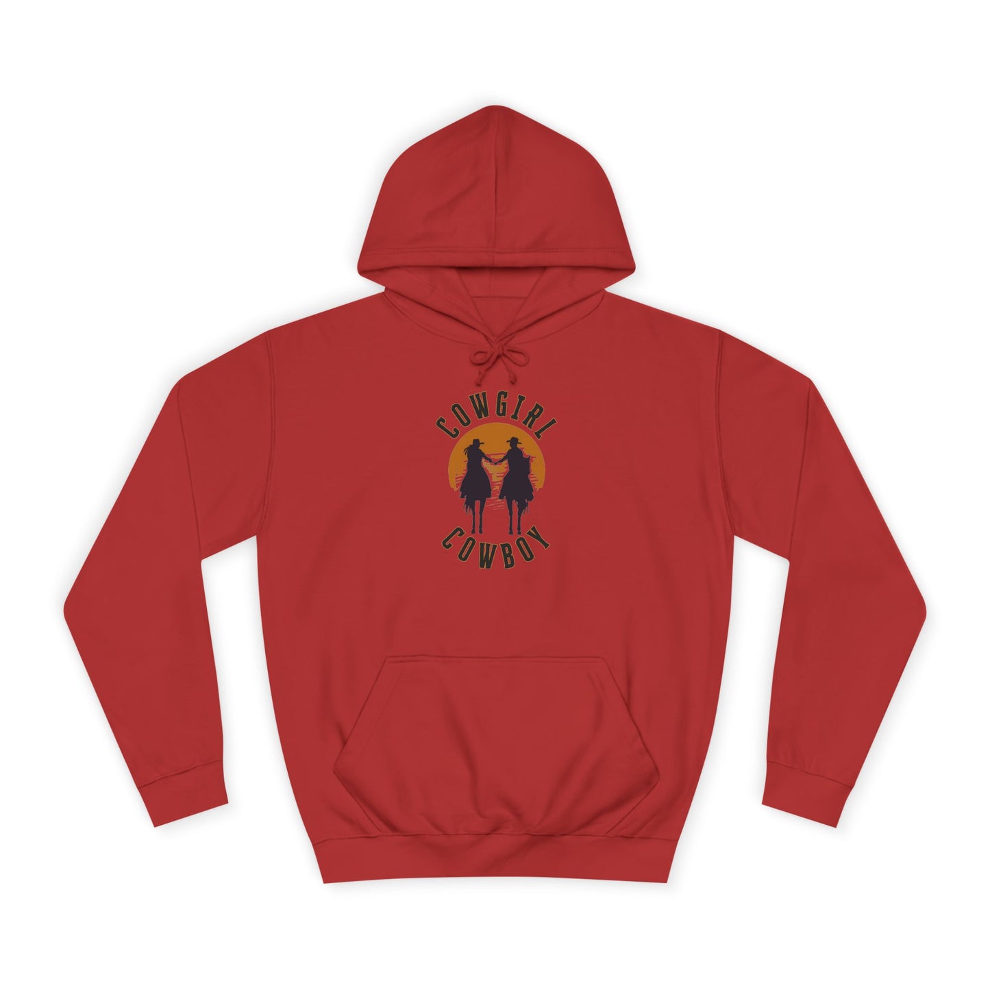 COWBOY AND COWGIRL UNISEX College Hoodie