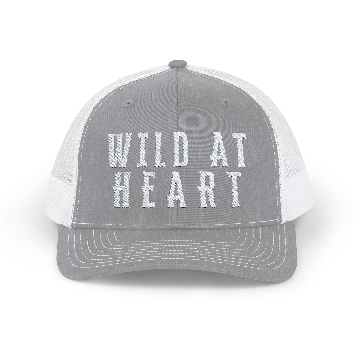 WILD AT HEART L O  Embroidered Snapback Trucker Cap