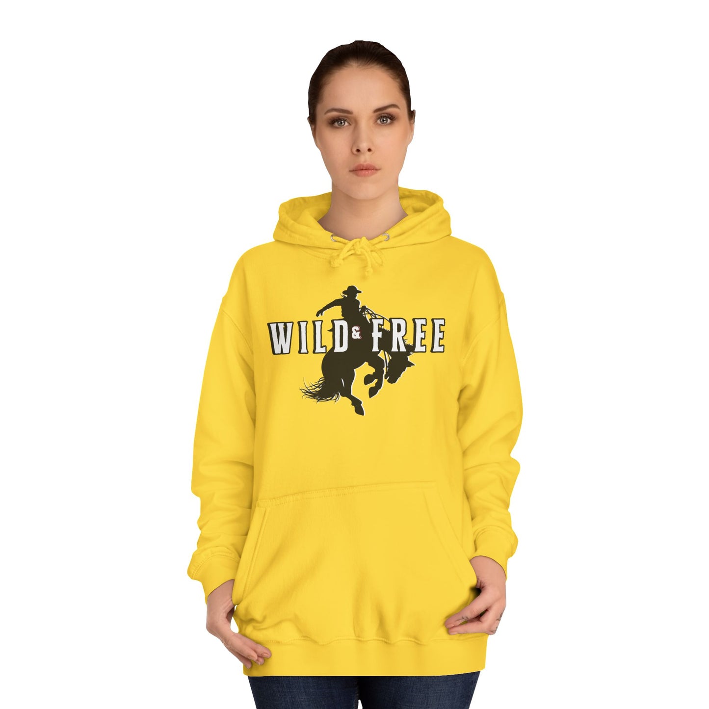 COWBOY WILD AND FREE B UNISEX College Hoodie