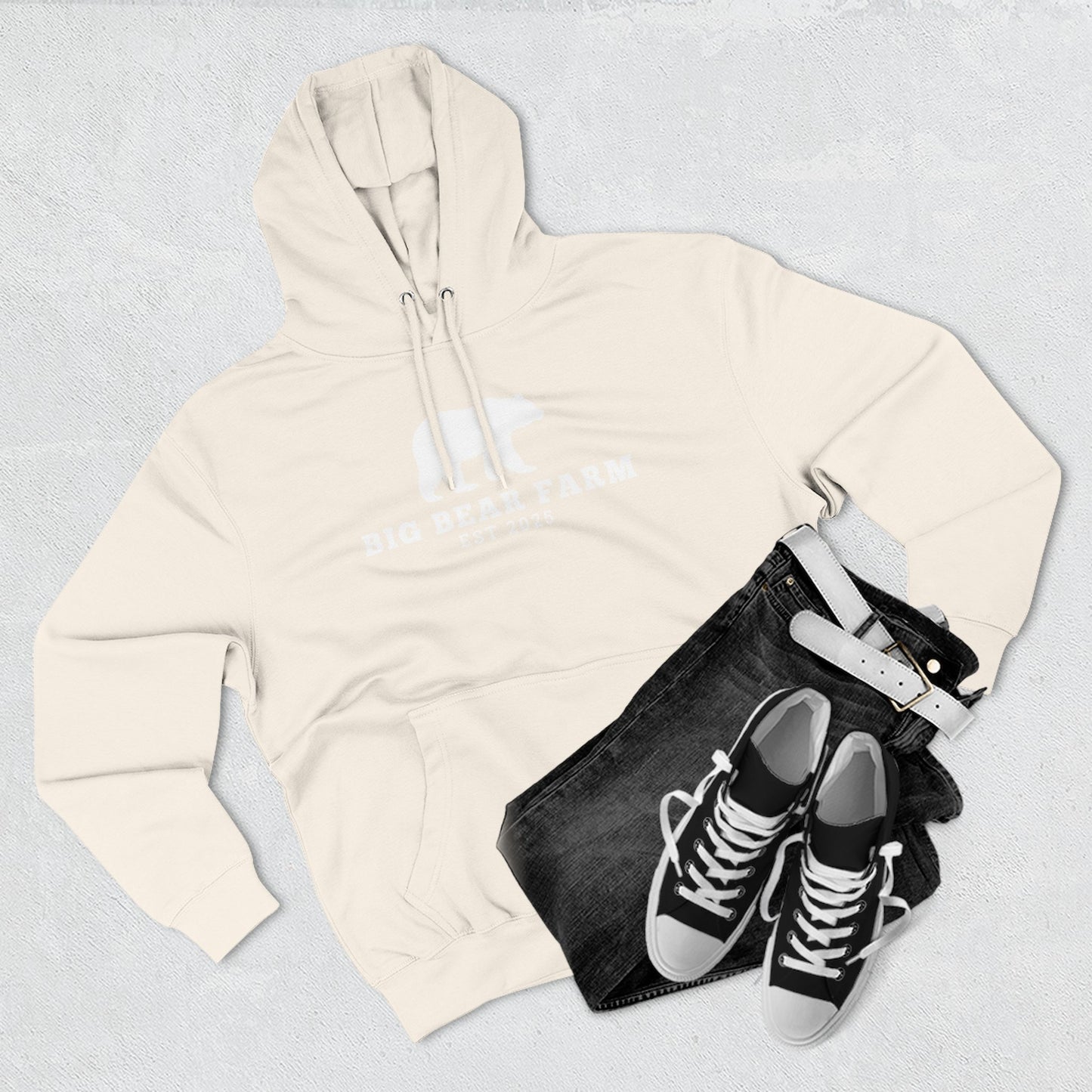 Fleece Hoodie - Big Bear Farm Love Land Design
