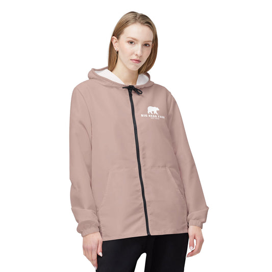 Big Bear Farm Windbreaker Jacket, R Outdoor Rain Jacket, Lightweight Travel Jacket, Nature Lover's Gift, Bear Design Windbreaker
