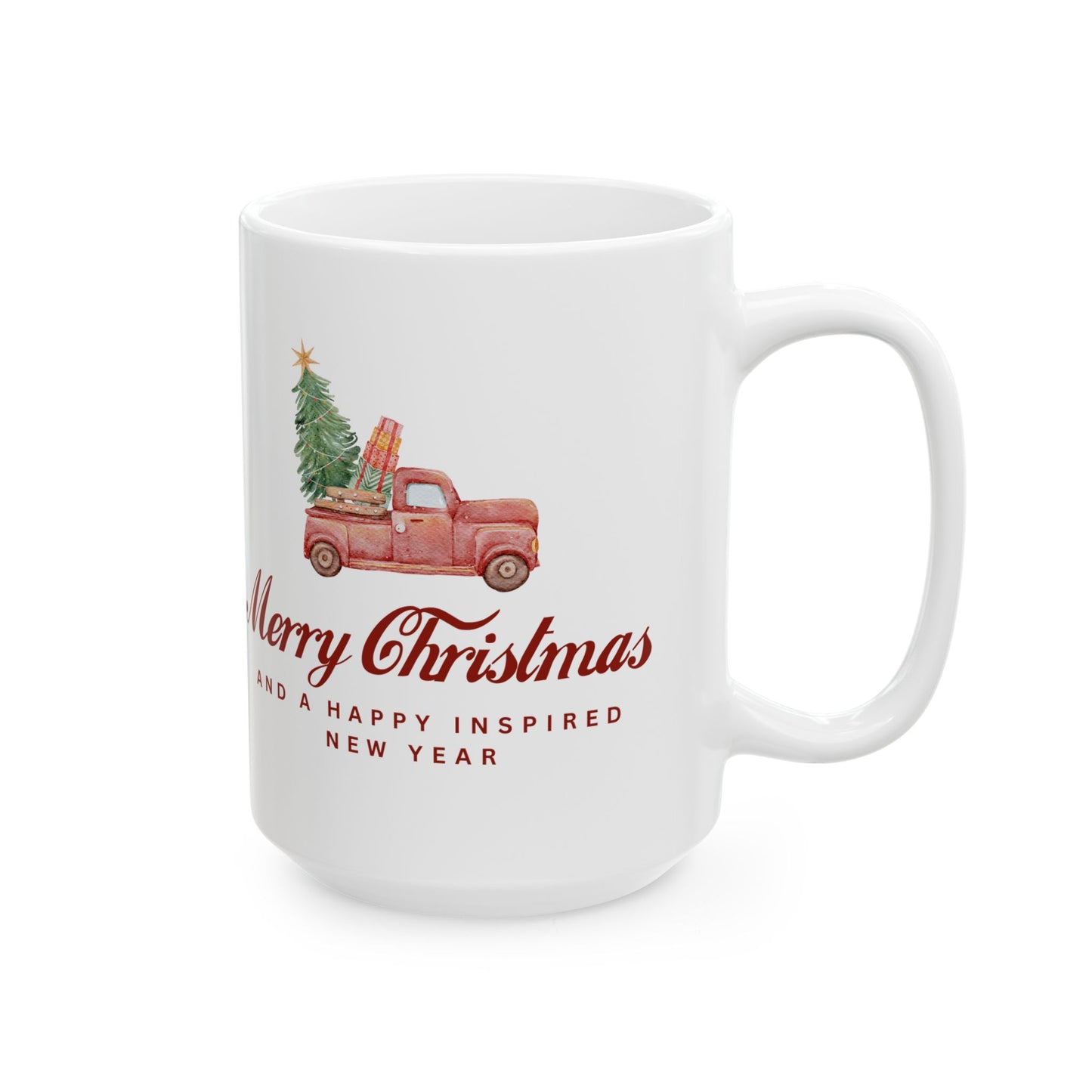 INSPIRED CHRISTMAS SPECIAL EDITION Truck Ceramic Mug Coffee Cup