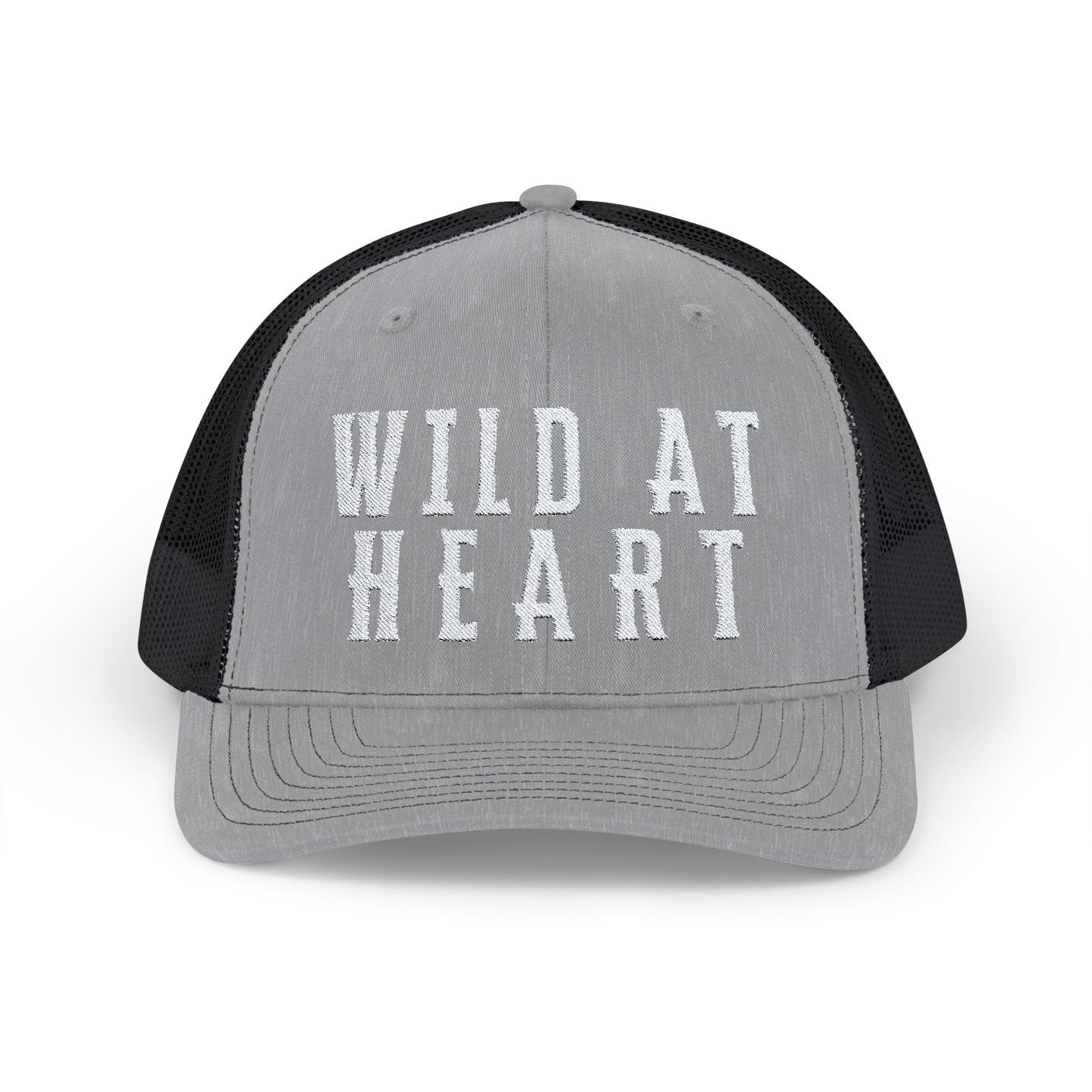 WILD AT HEART L O  Embroidered Snapback Trucker Cap